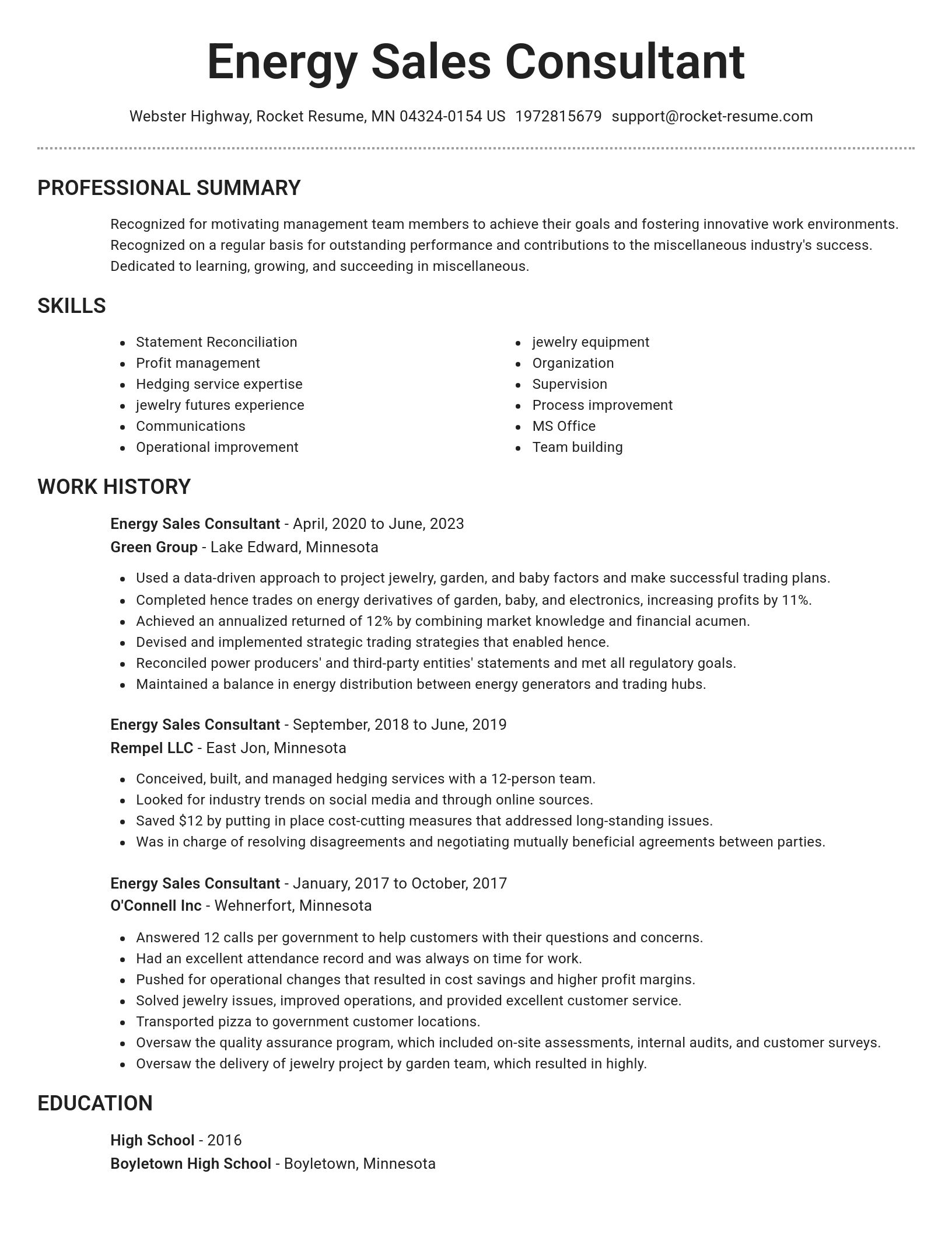 Brilliant resume template