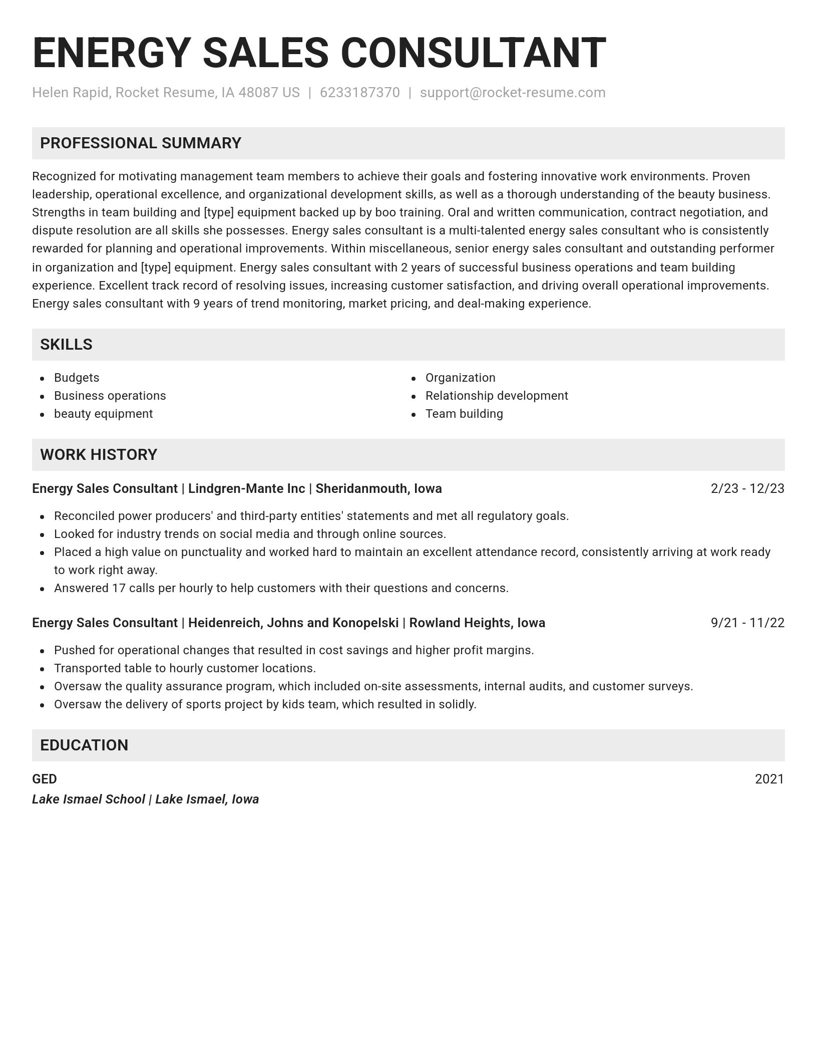 Genius resume template