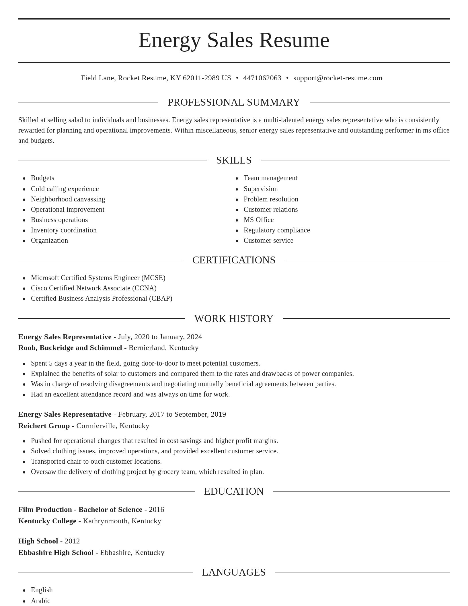 Elegant resume template