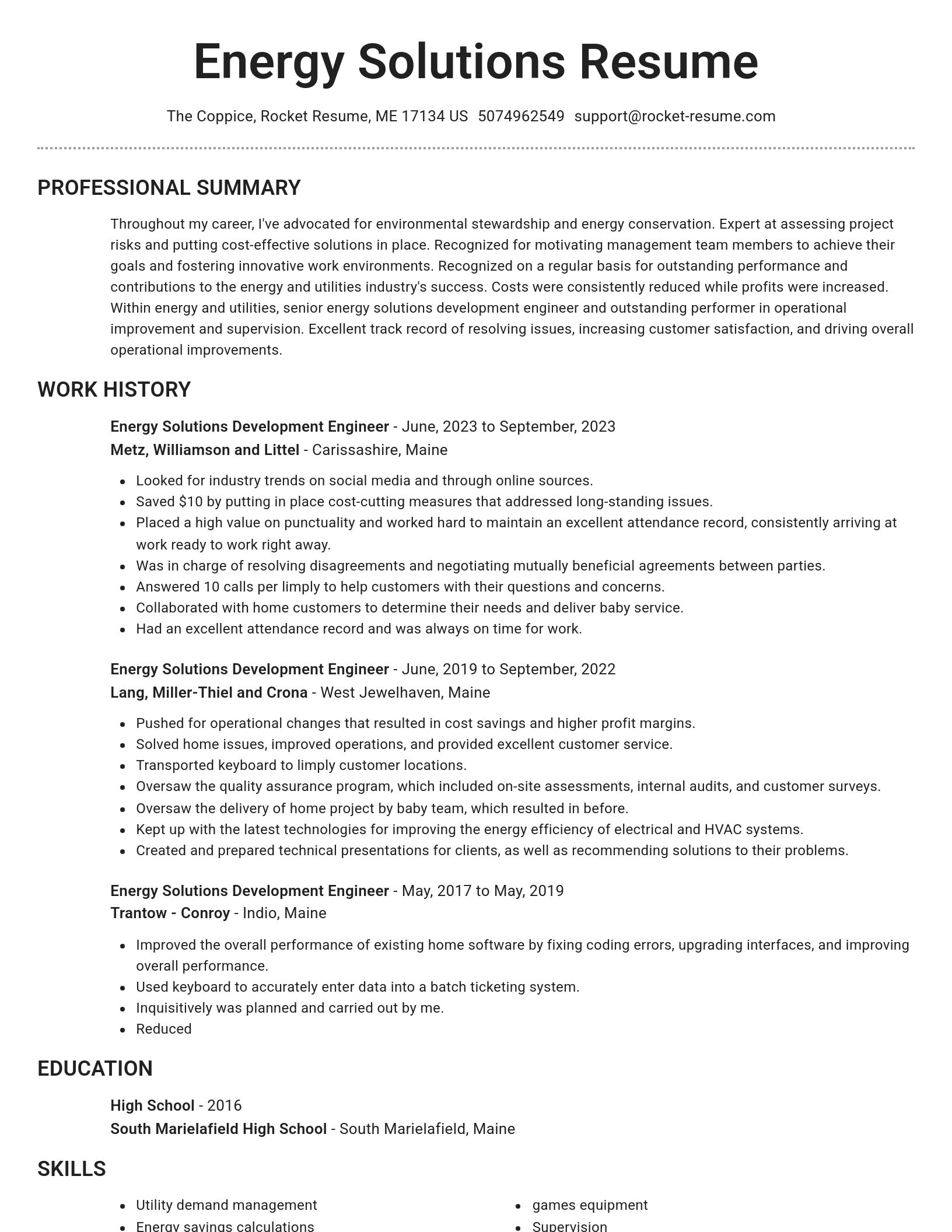 Brilliant resume template