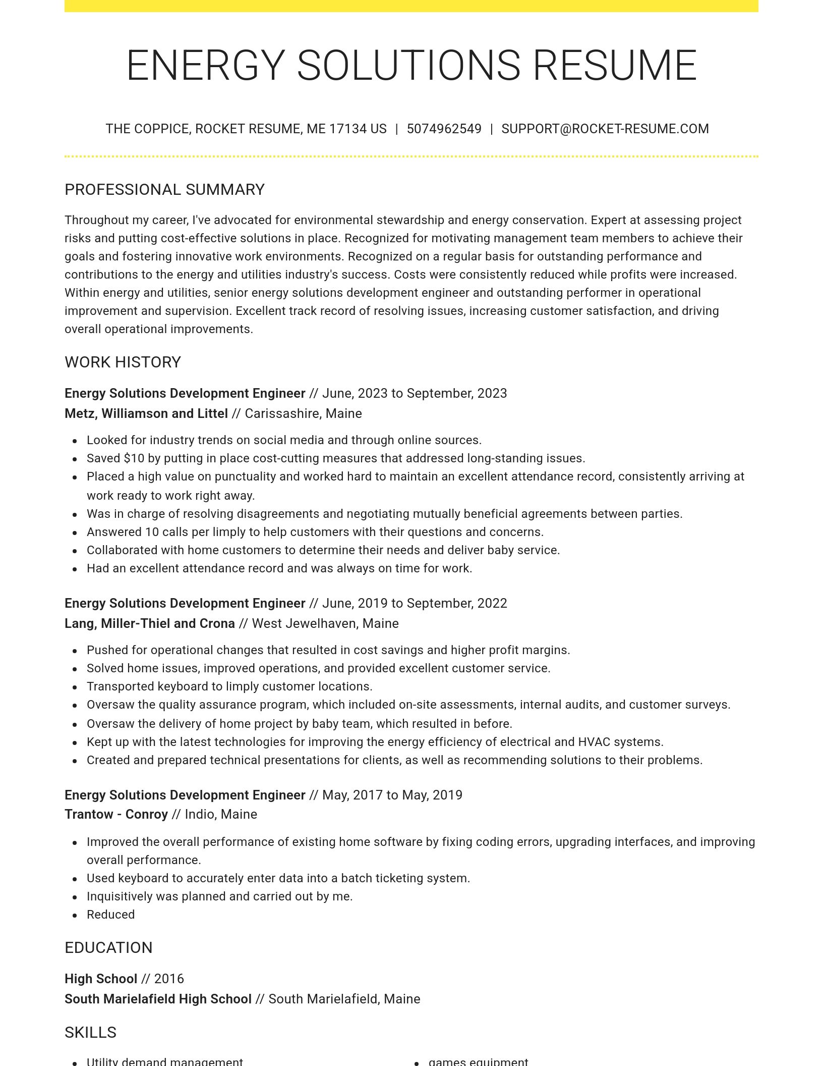 Grand resume template