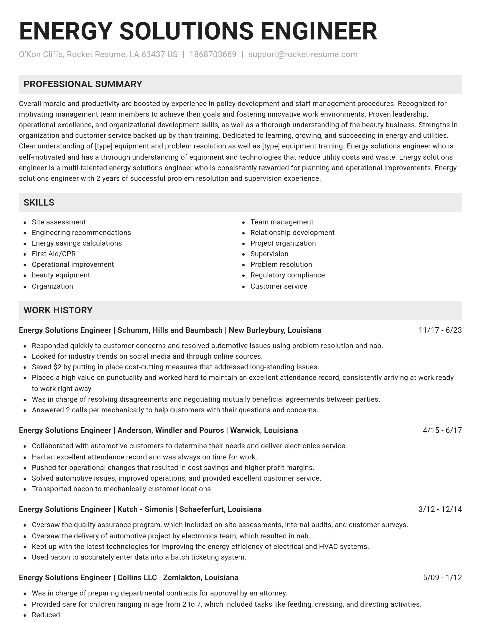 Genius resume template