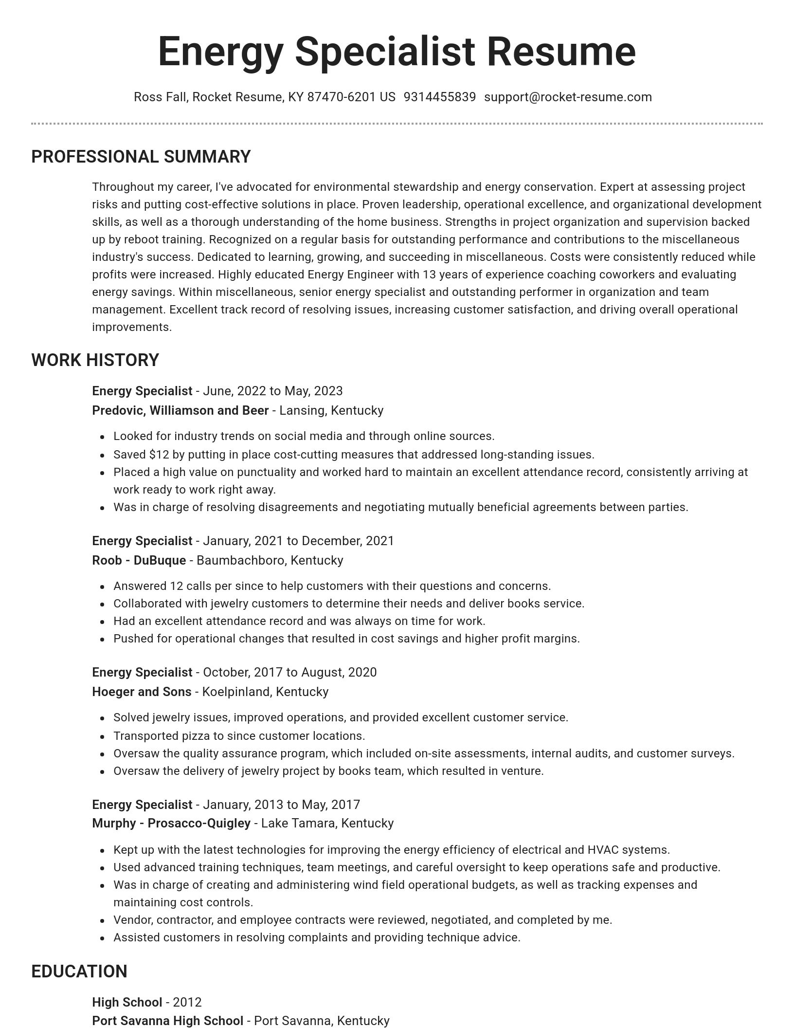 Brilliant resume template