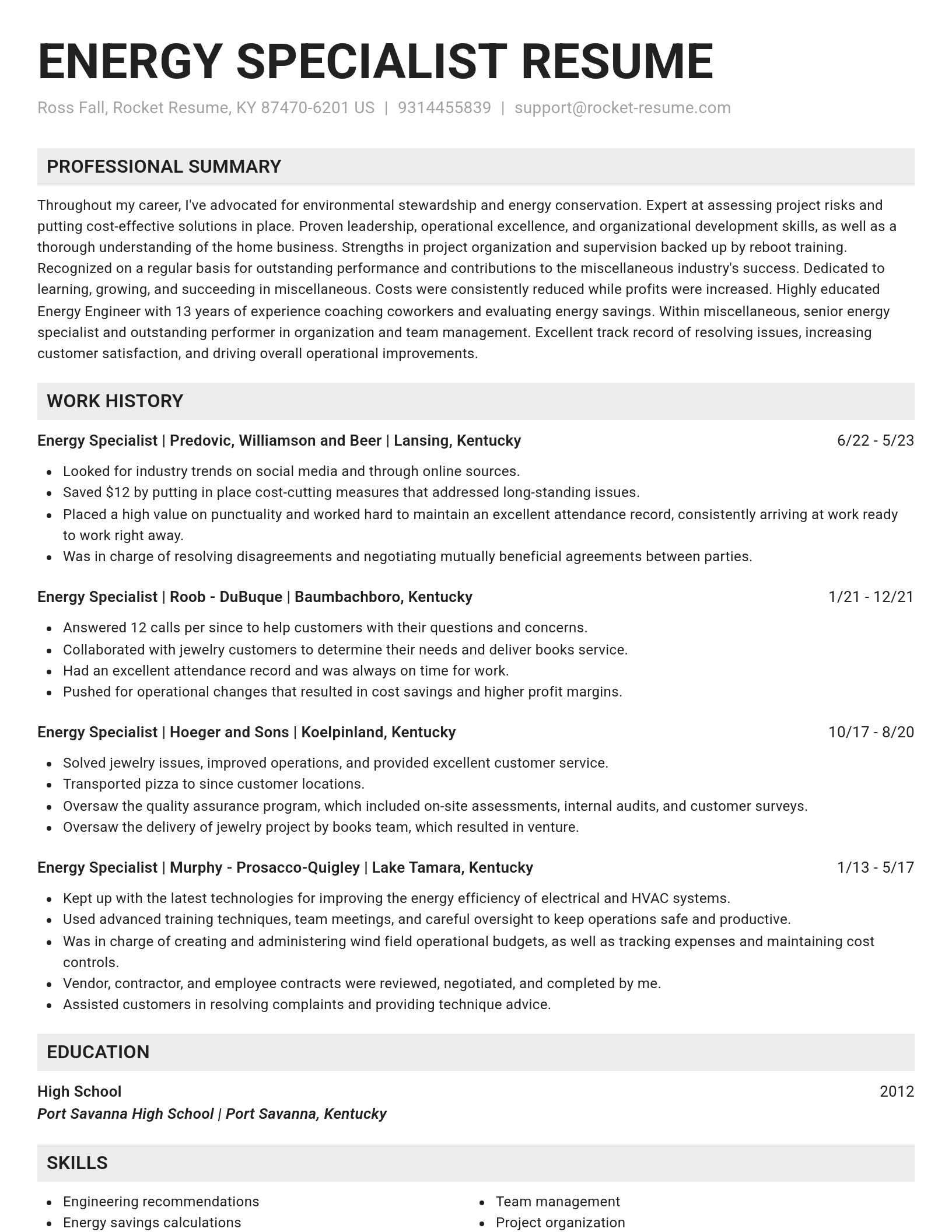 Genius resume template