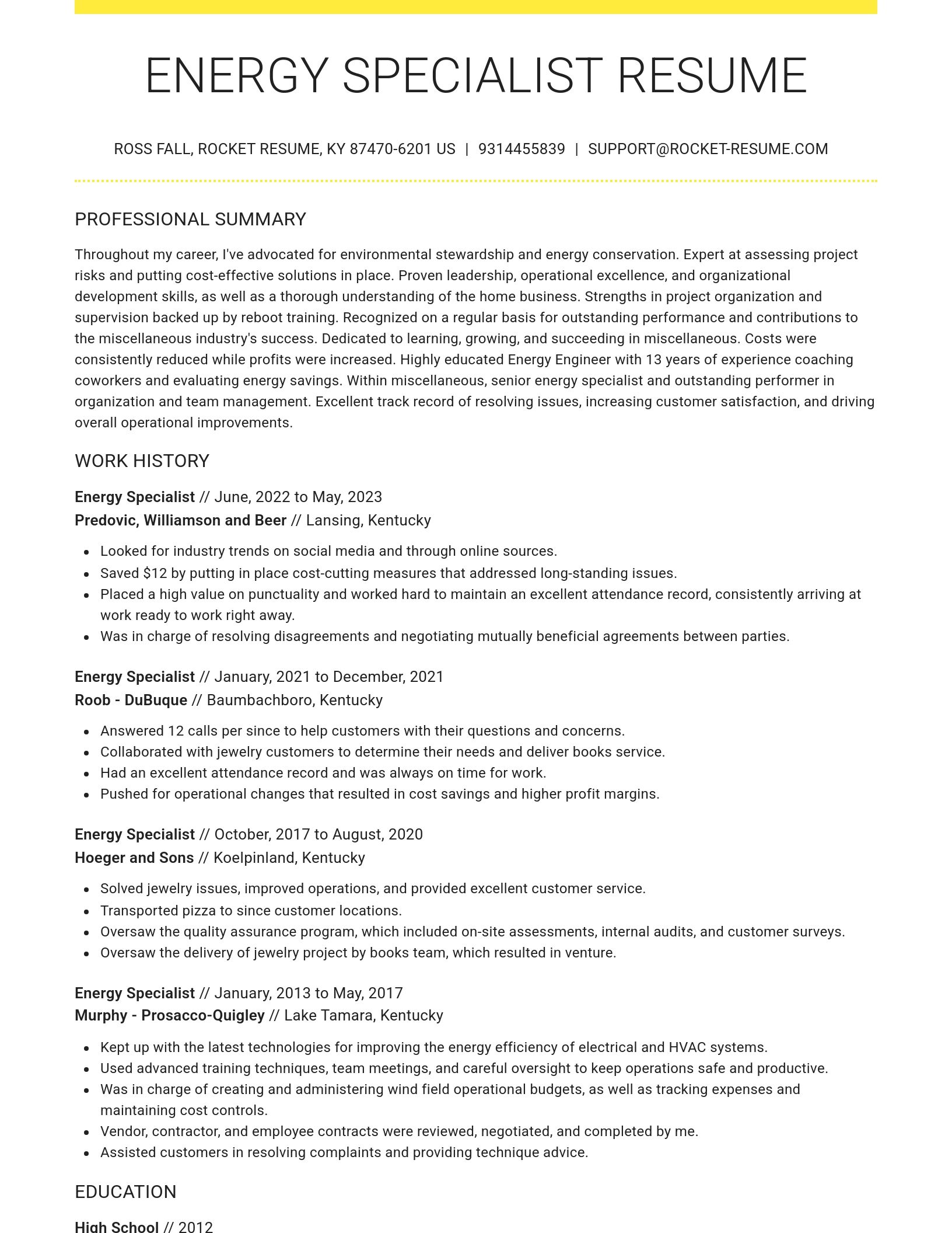 Grand resume template