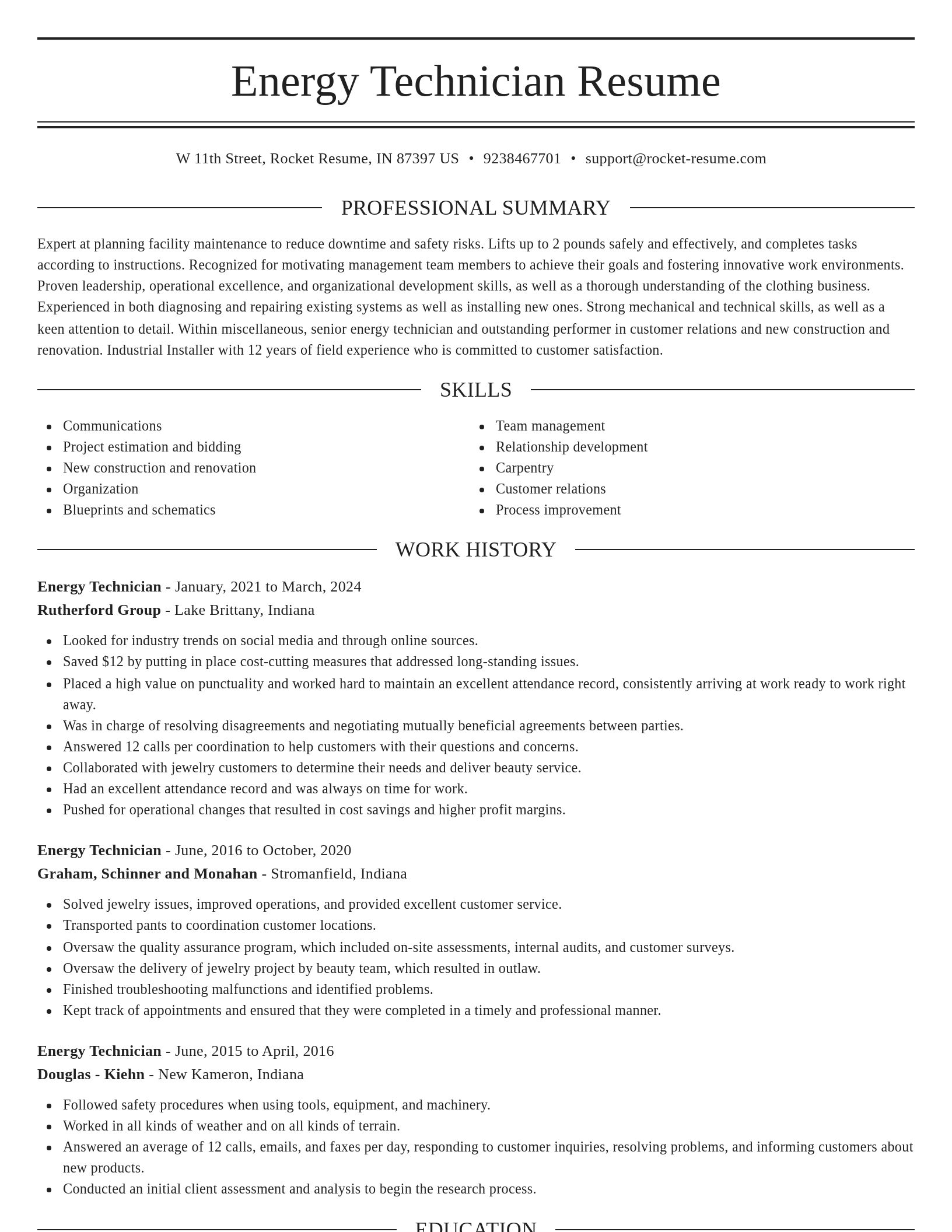Elegant resume template