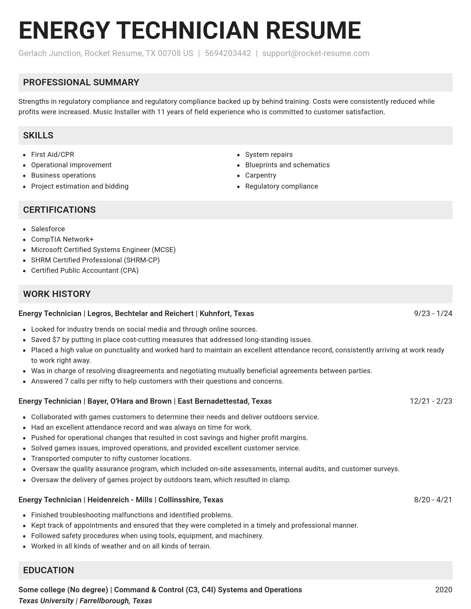 Genius resume template