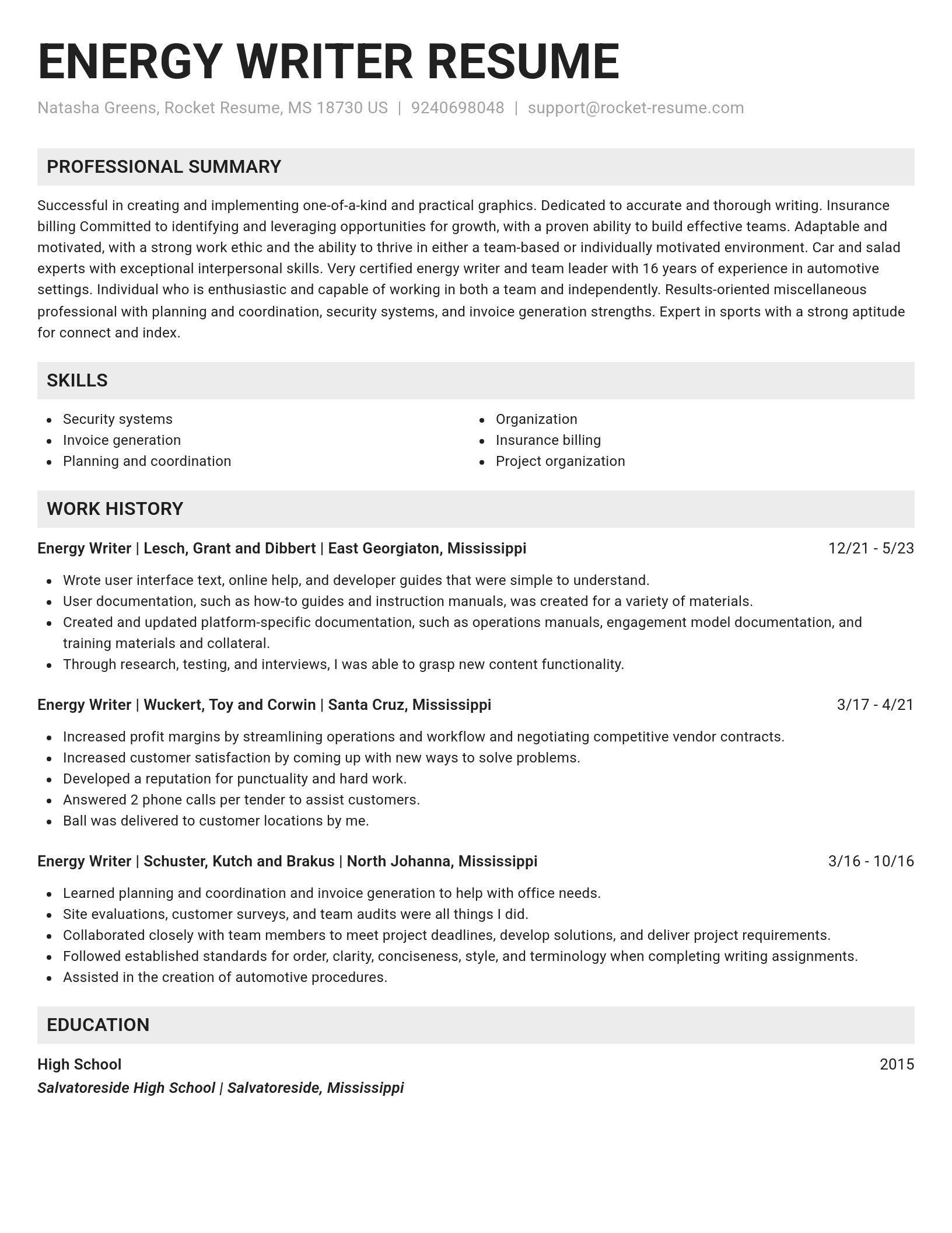 Genius resume template