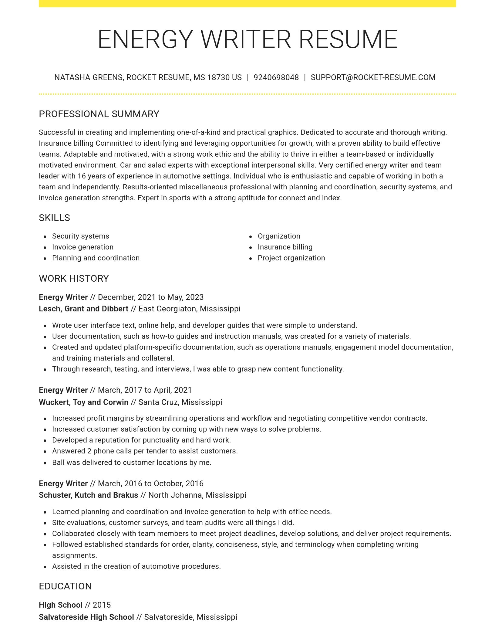 Grand resume template