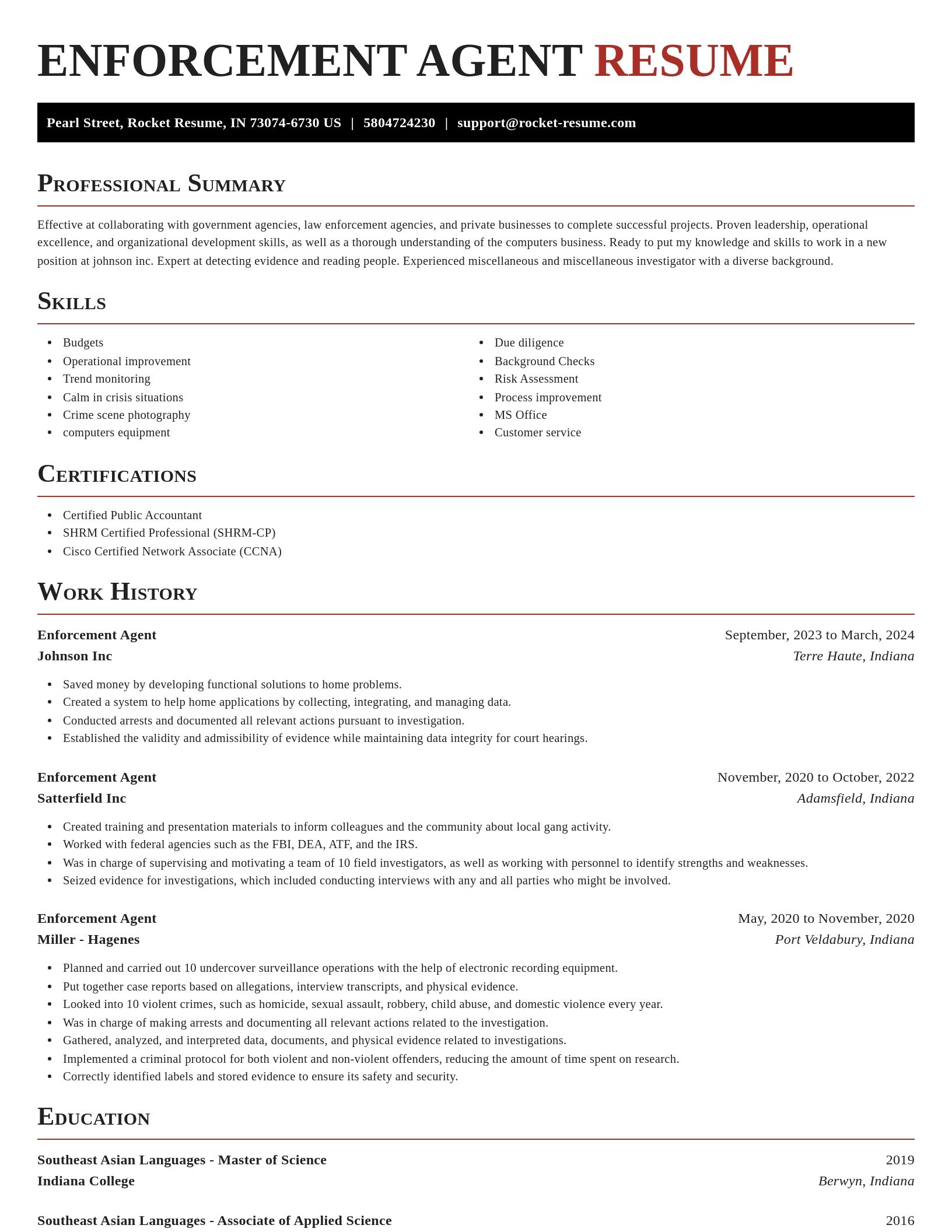 Exquisite resume template