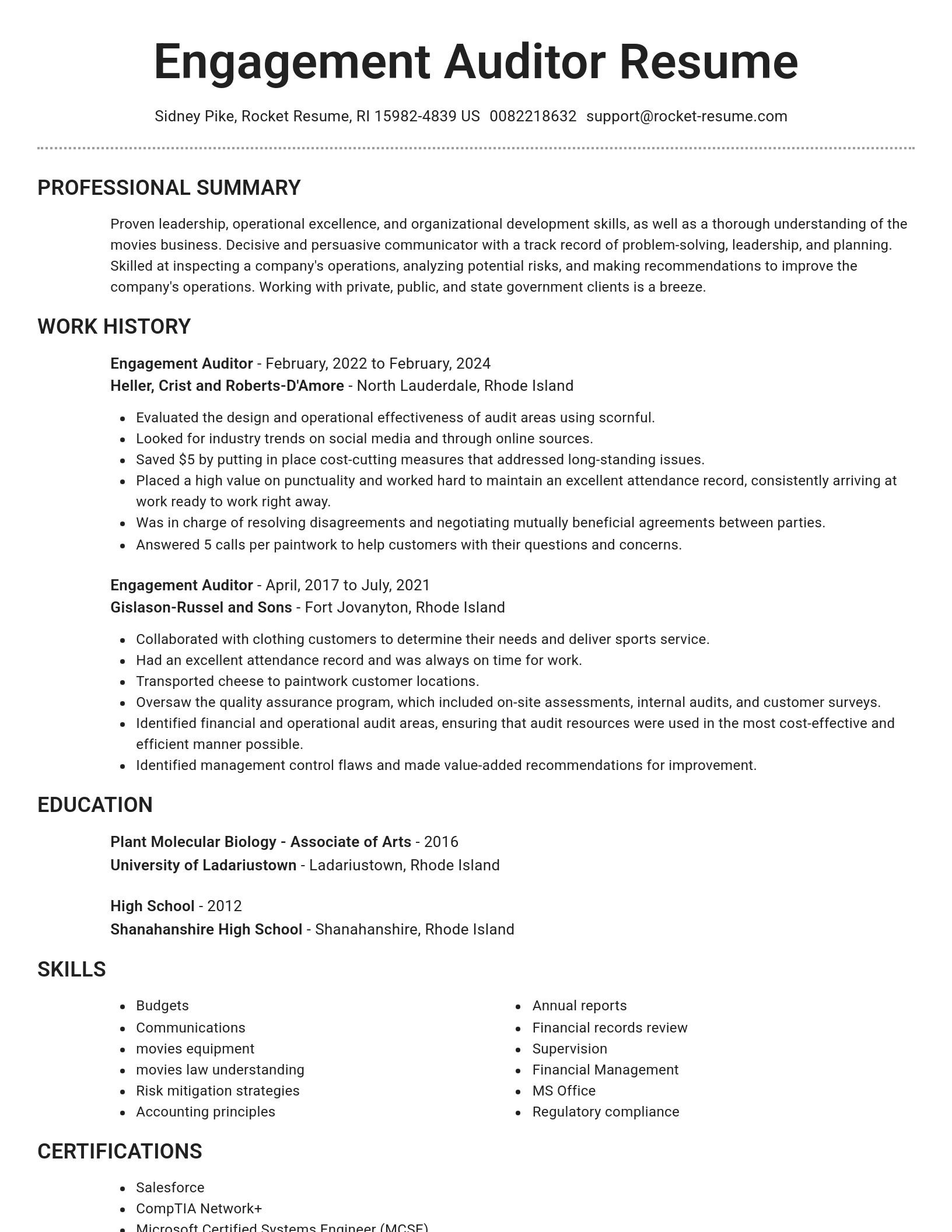 Brilliant resume template