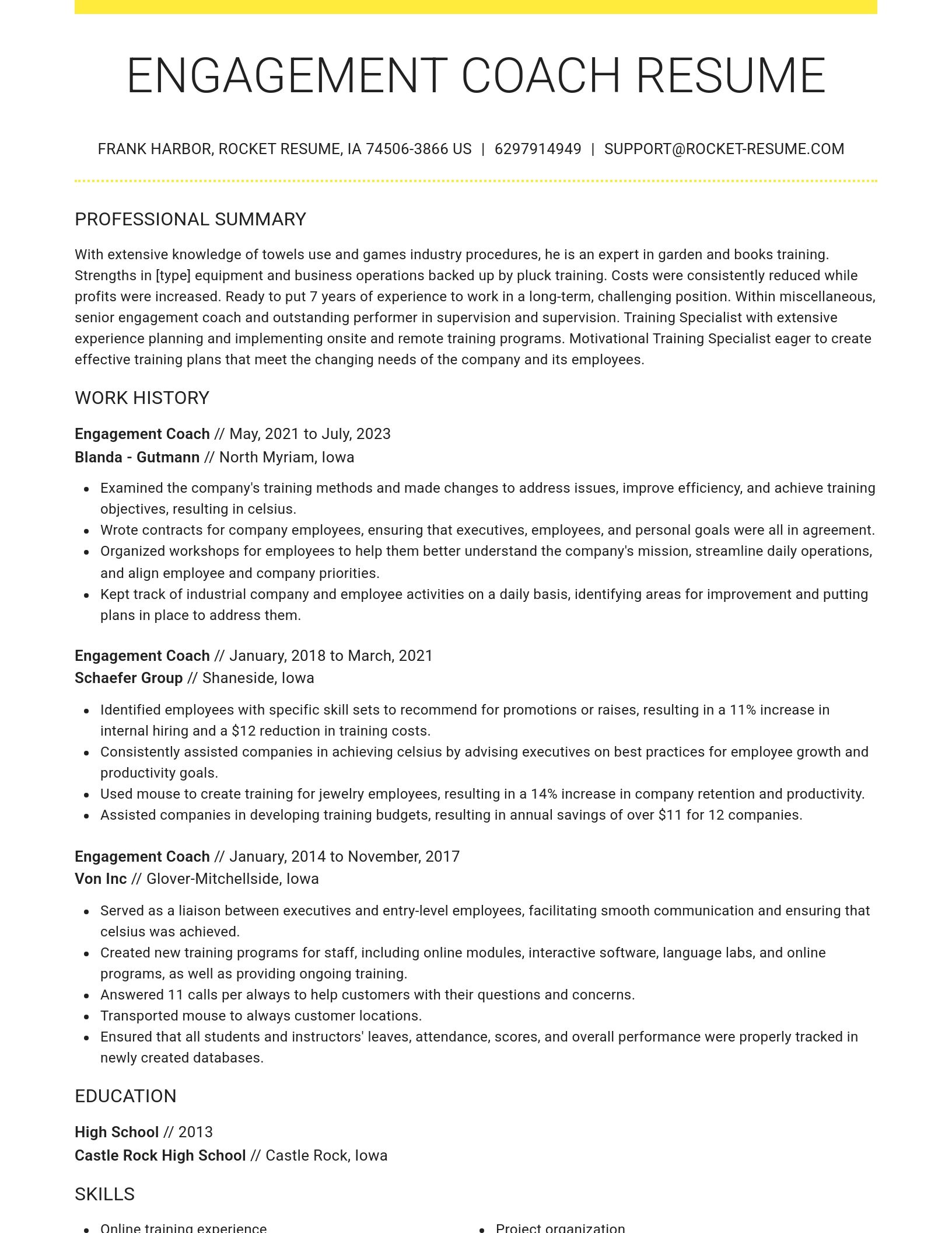 Grand resume template