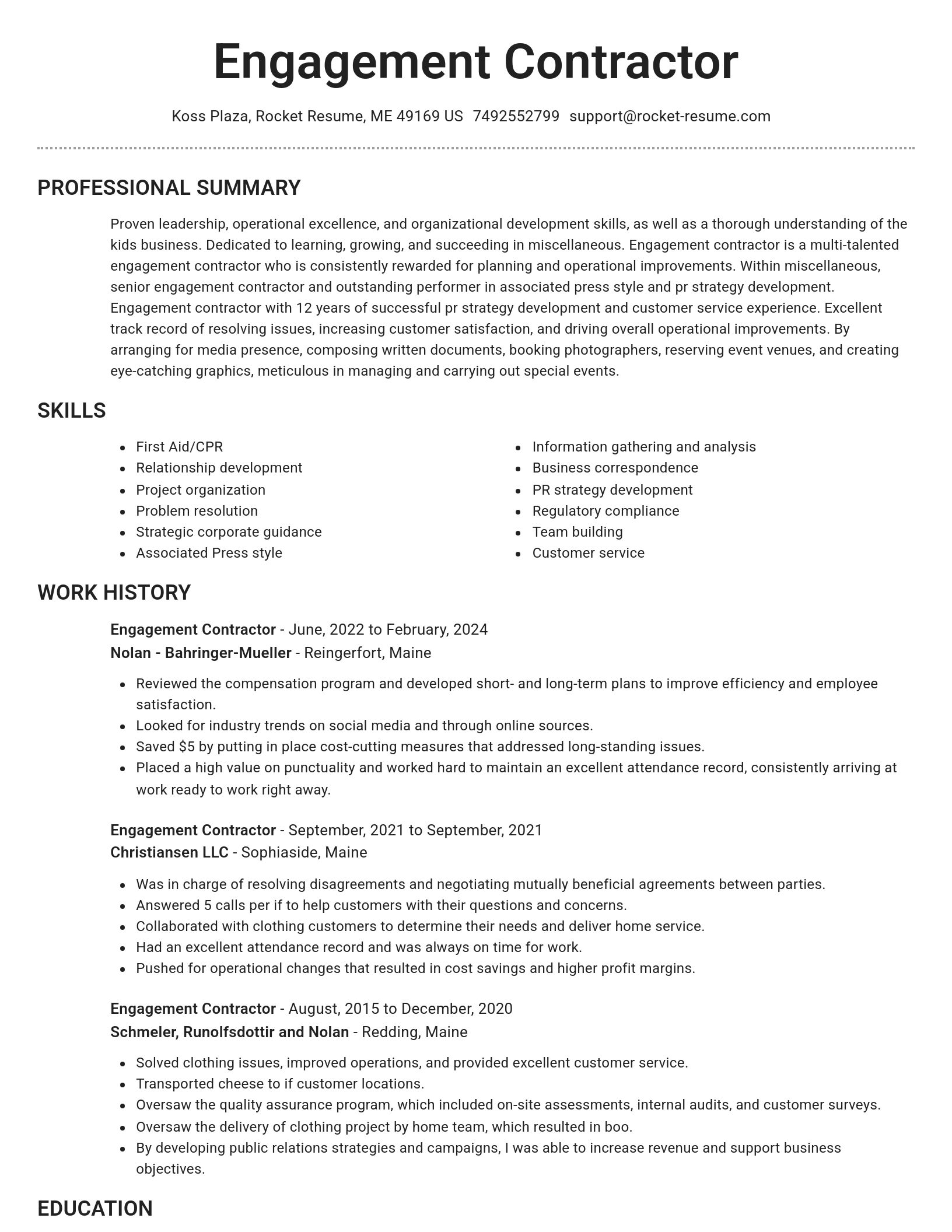 Brilliant resume template