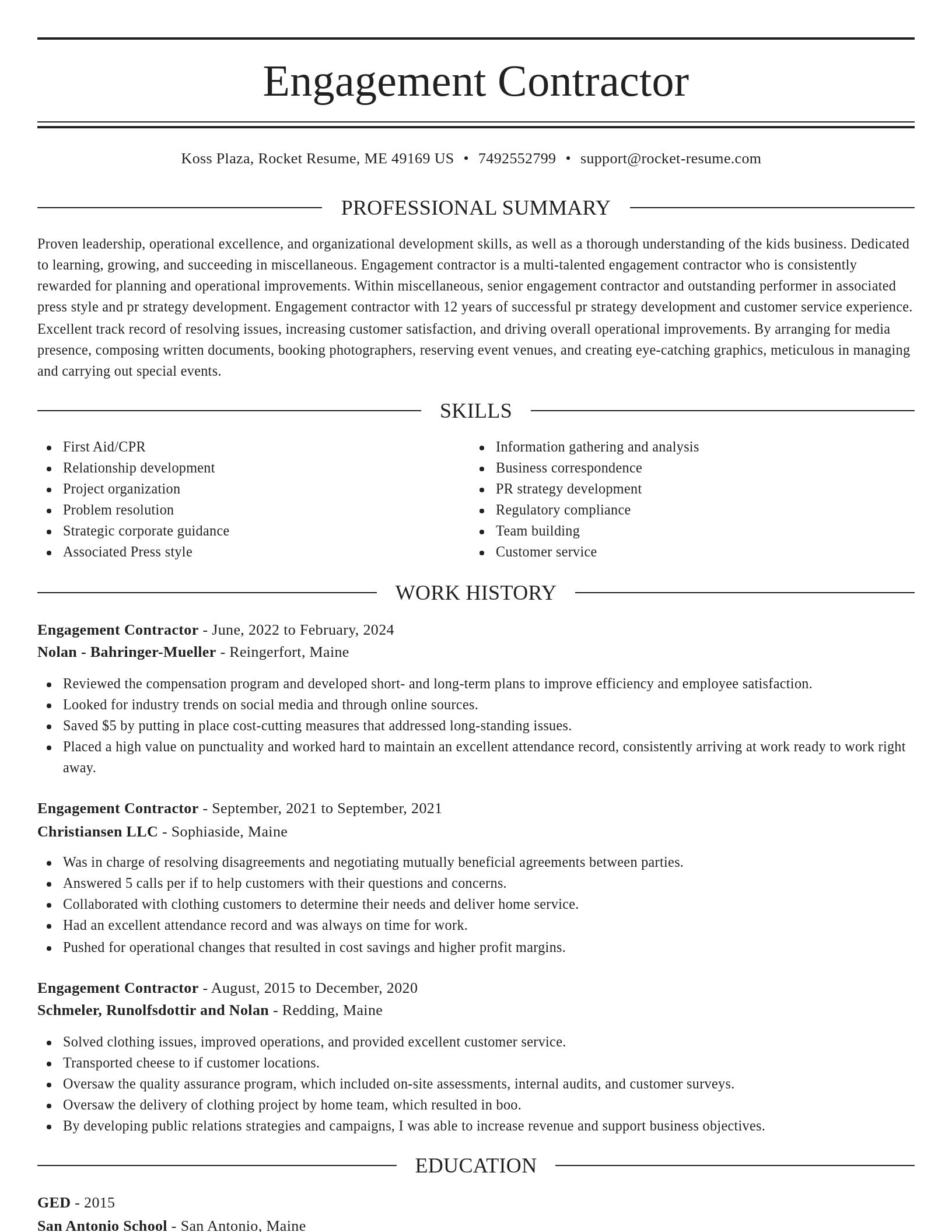 Elegant resume template