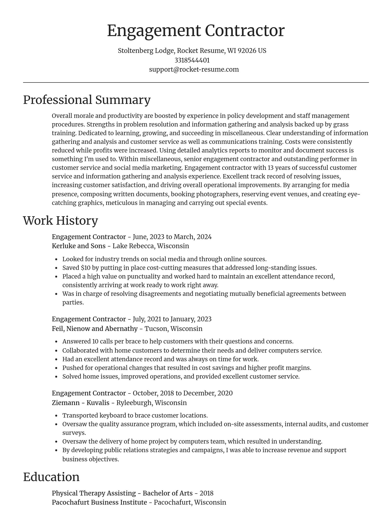 Focal Point resume template