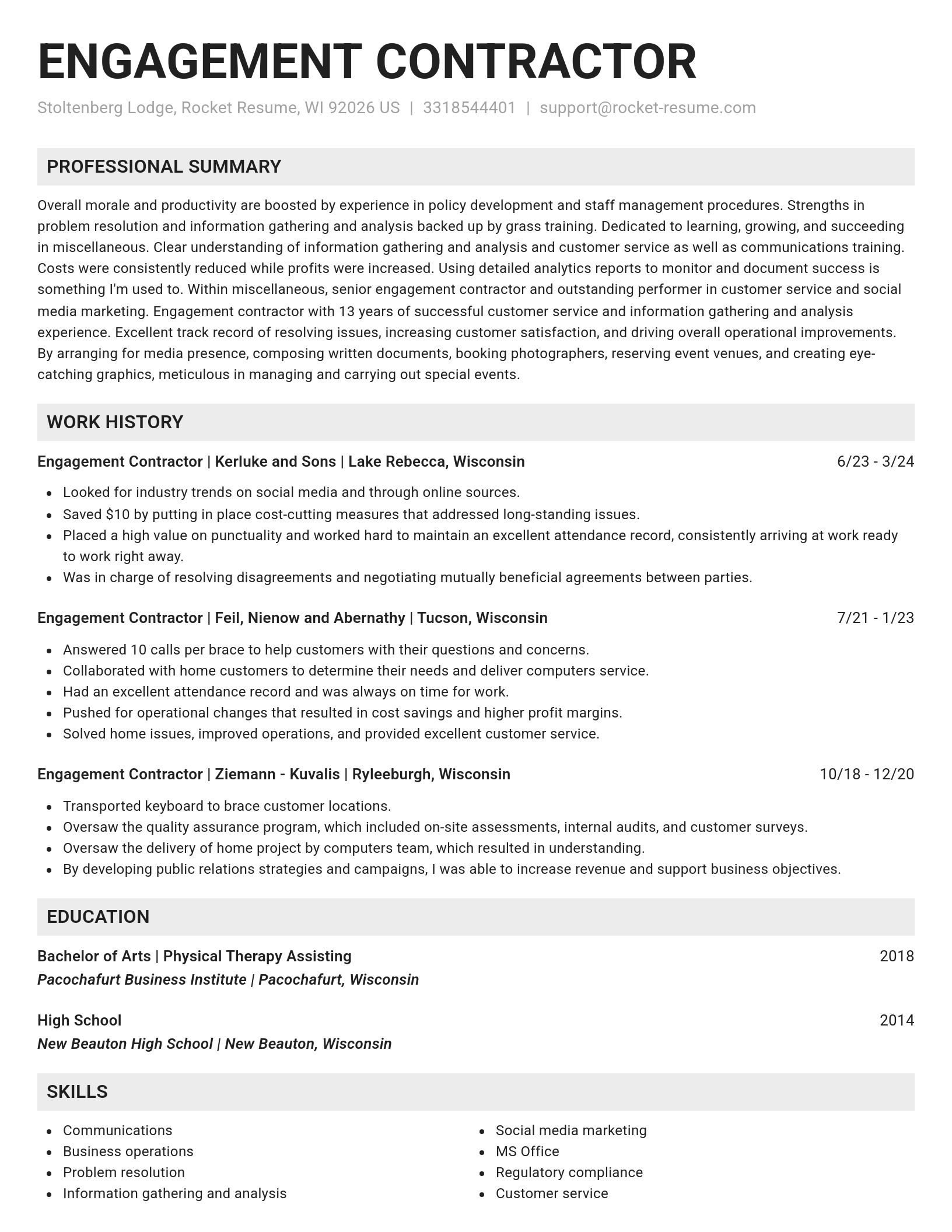 Genius resume template