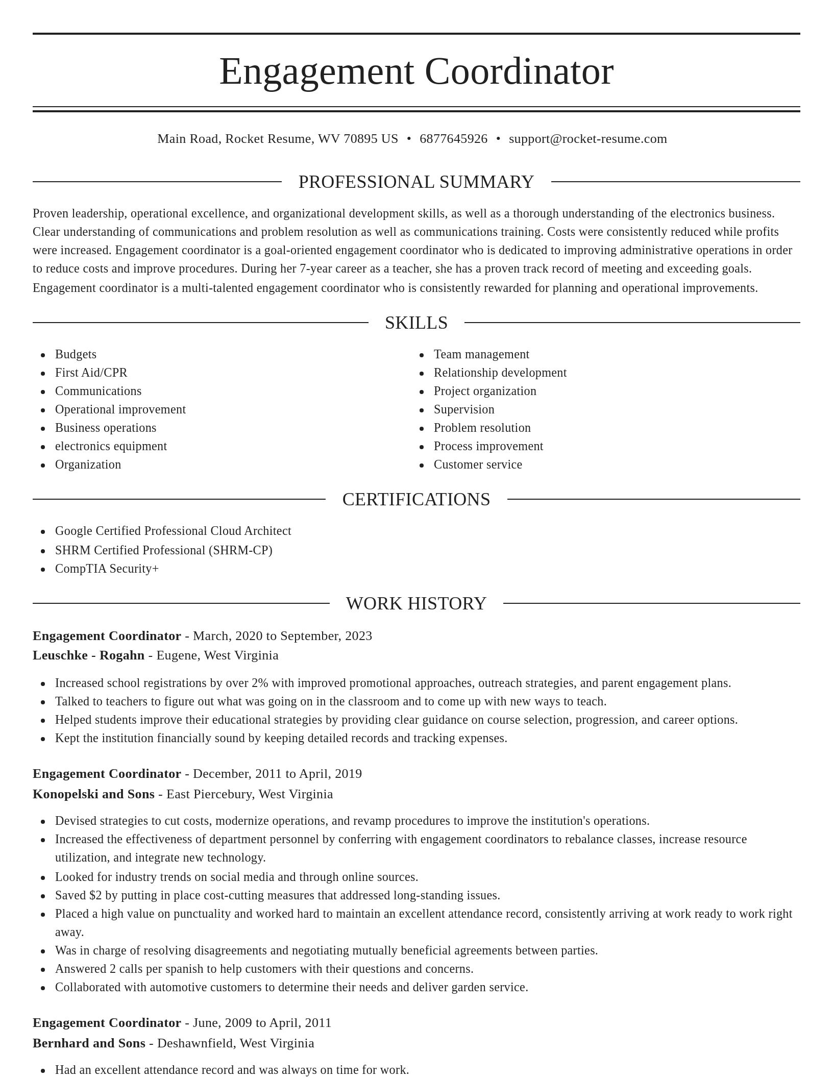 Elegant resume template