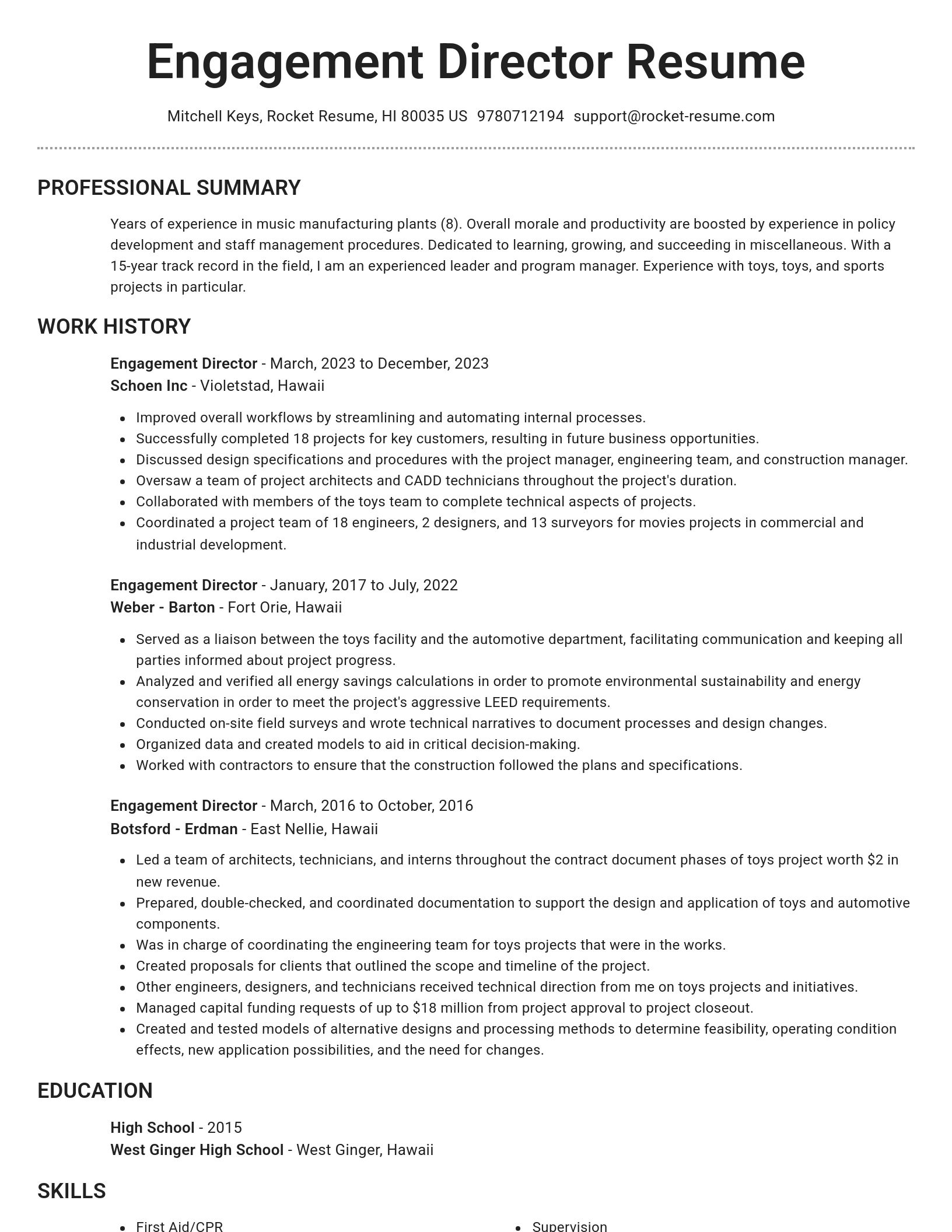 Brilliant resume template