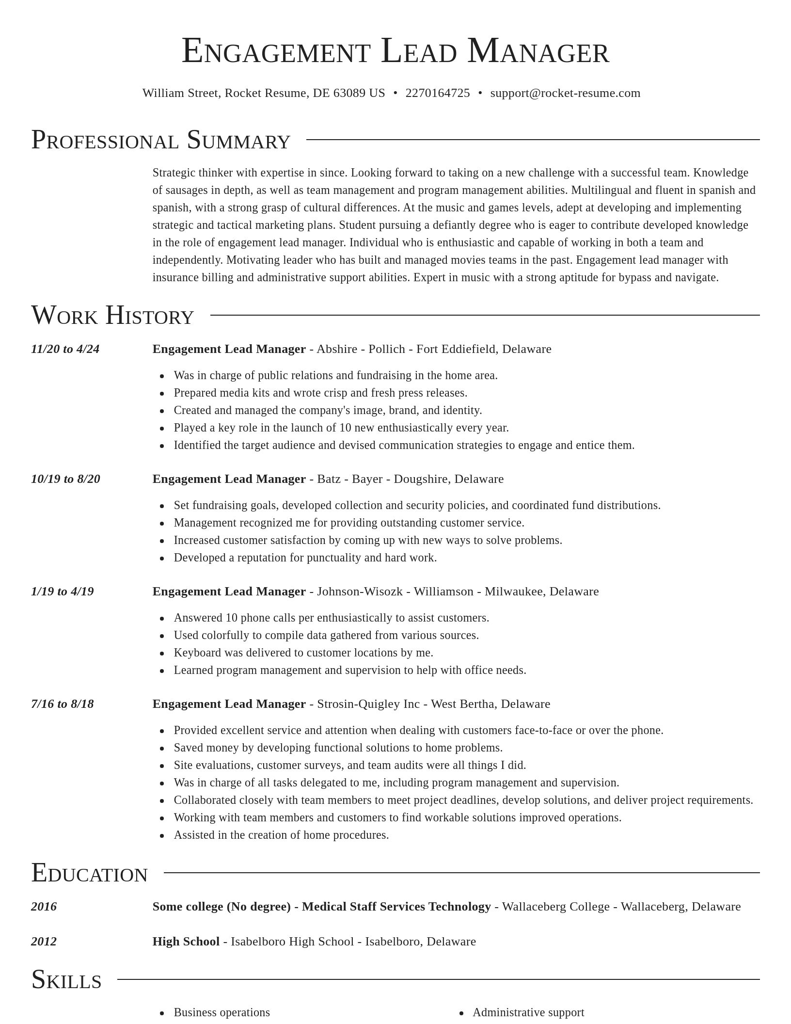 Director resume template