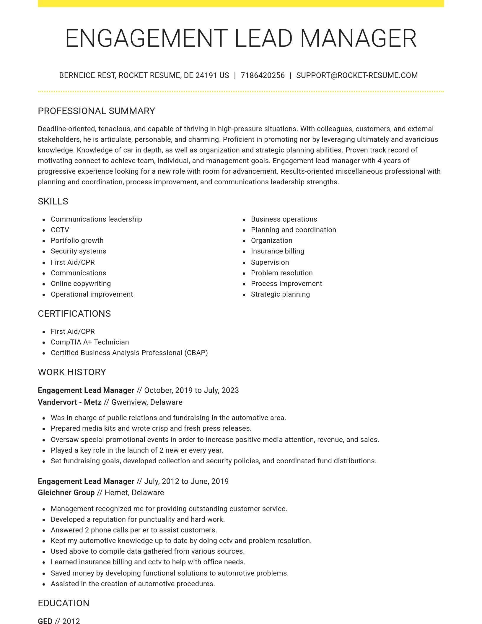 Grand resume template