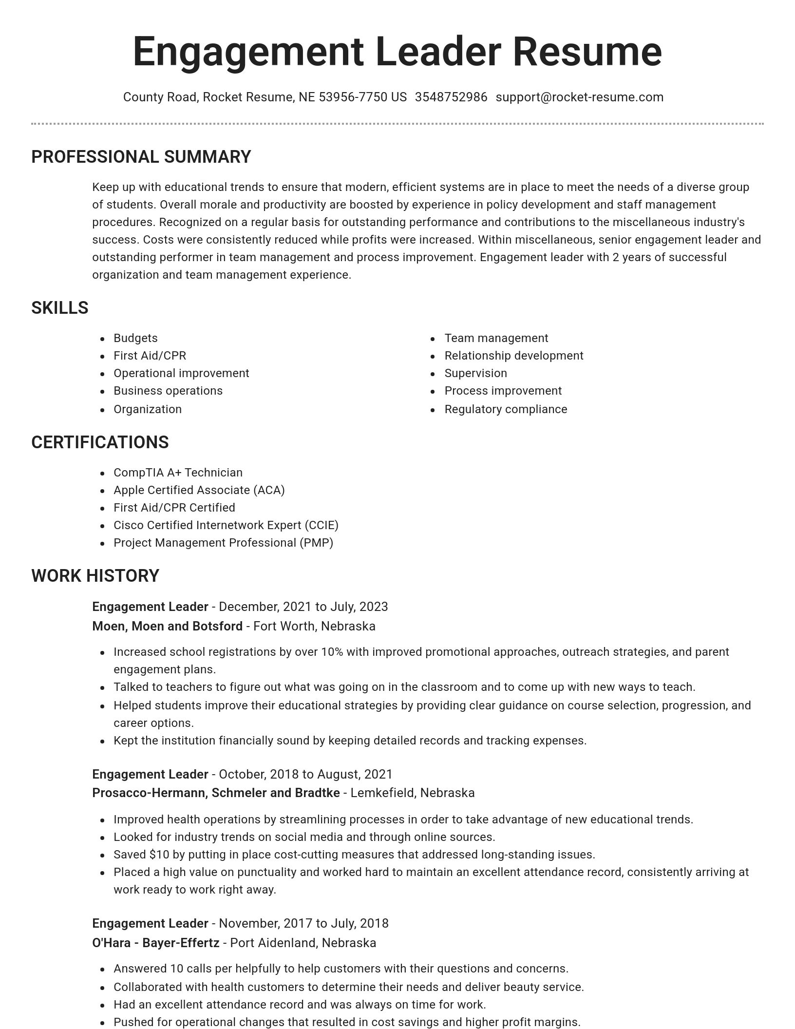 Brilliant resume template
