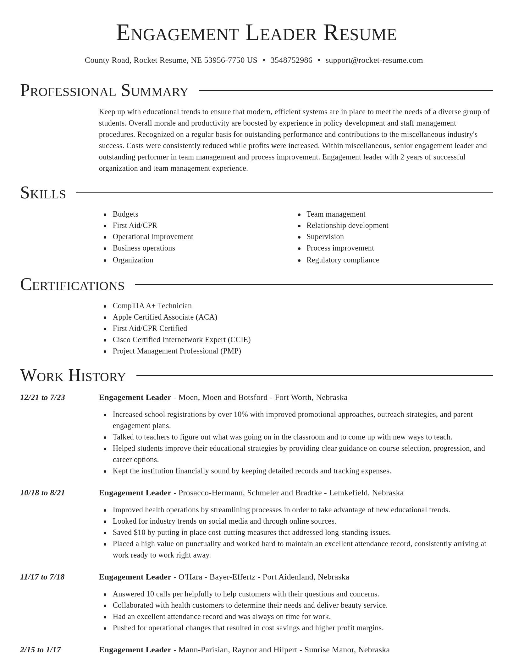 Director resume template