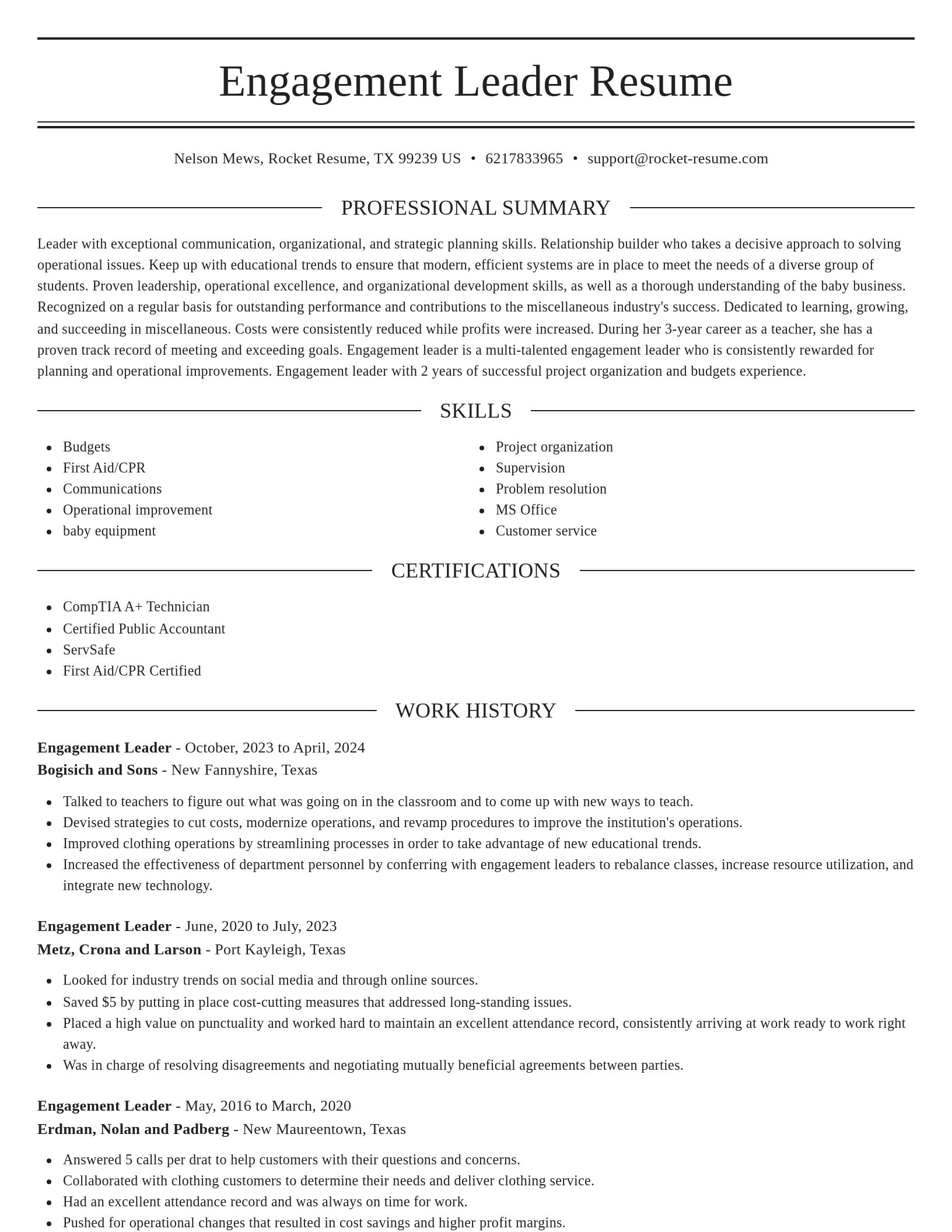 Elegant resume template