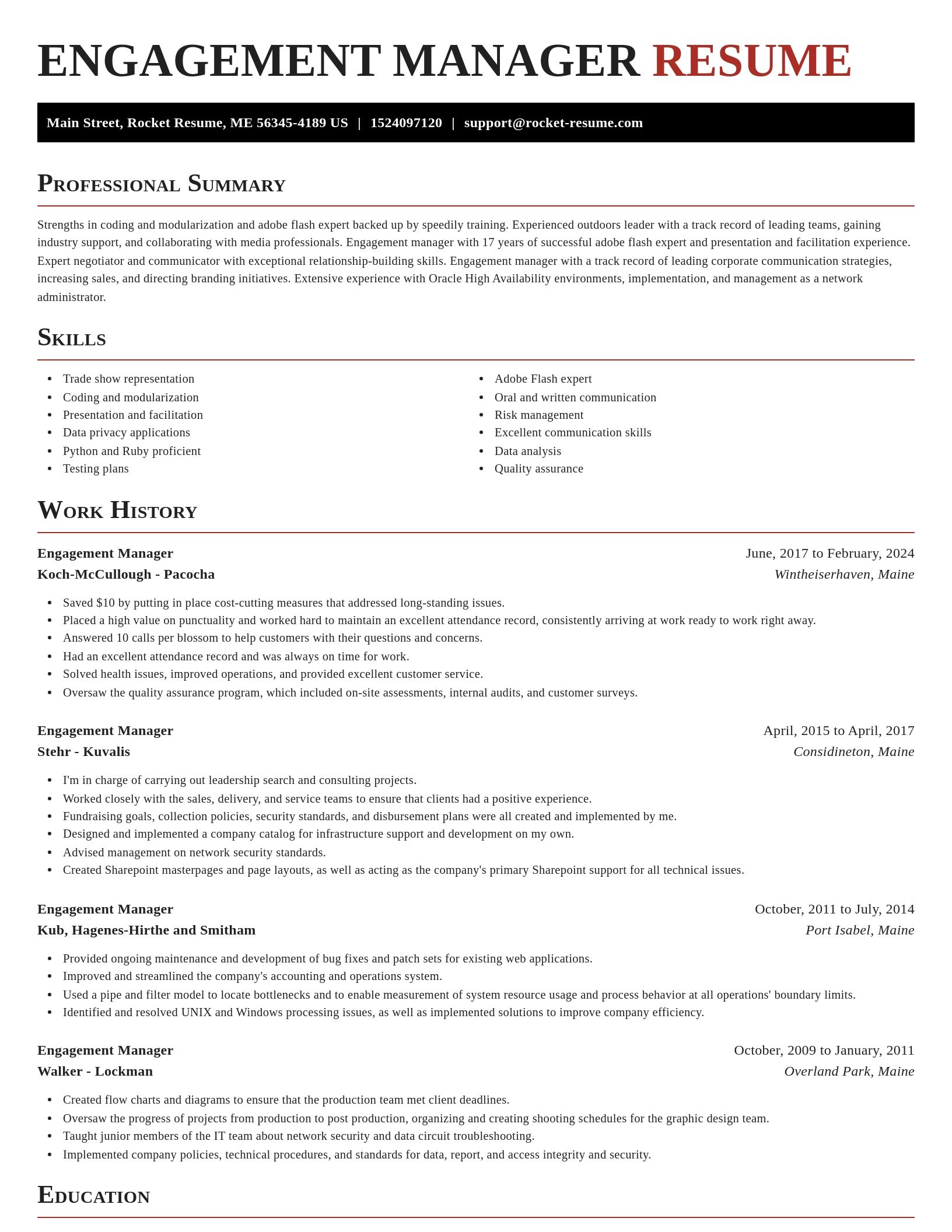 Exquisite resume template