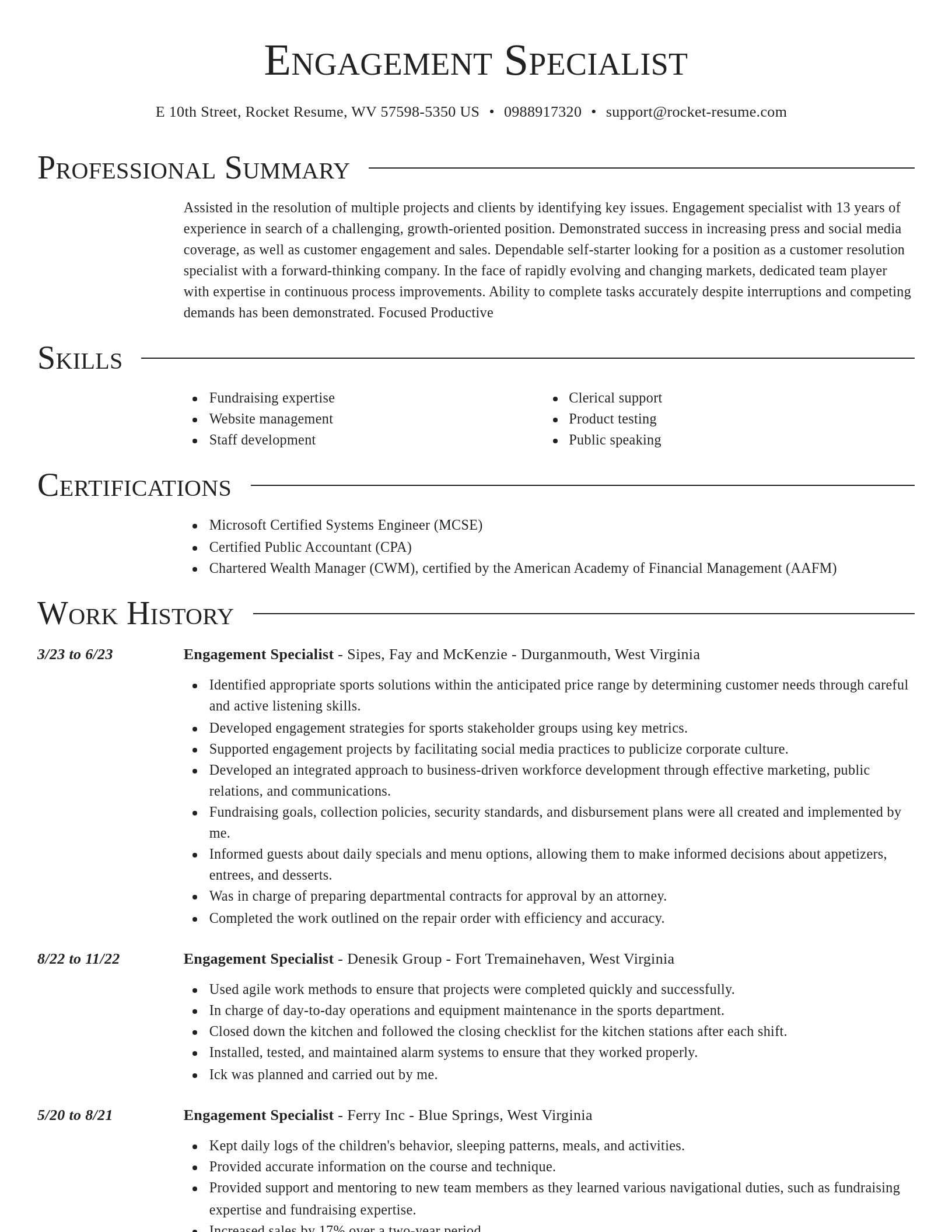 Director resume template