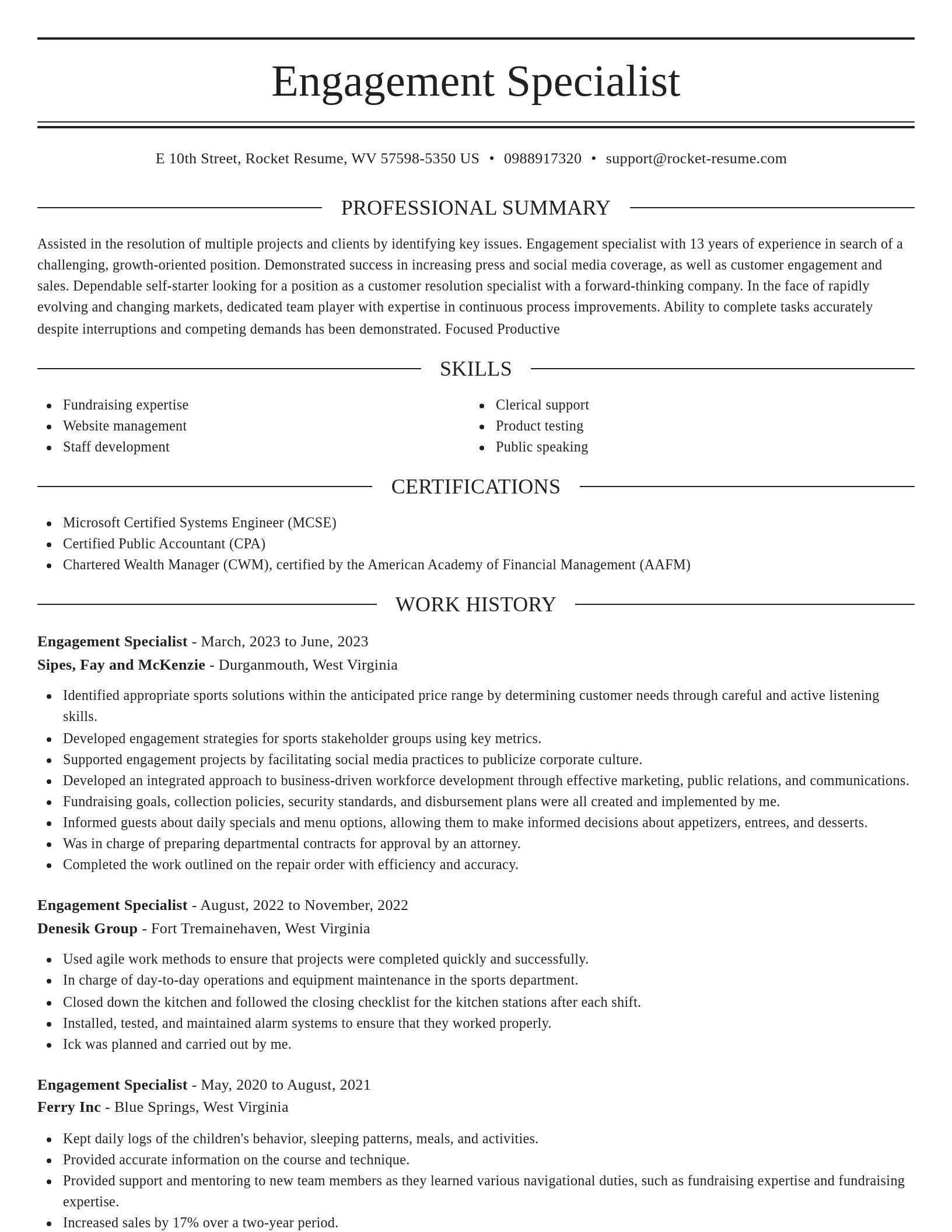 Elegant resume template