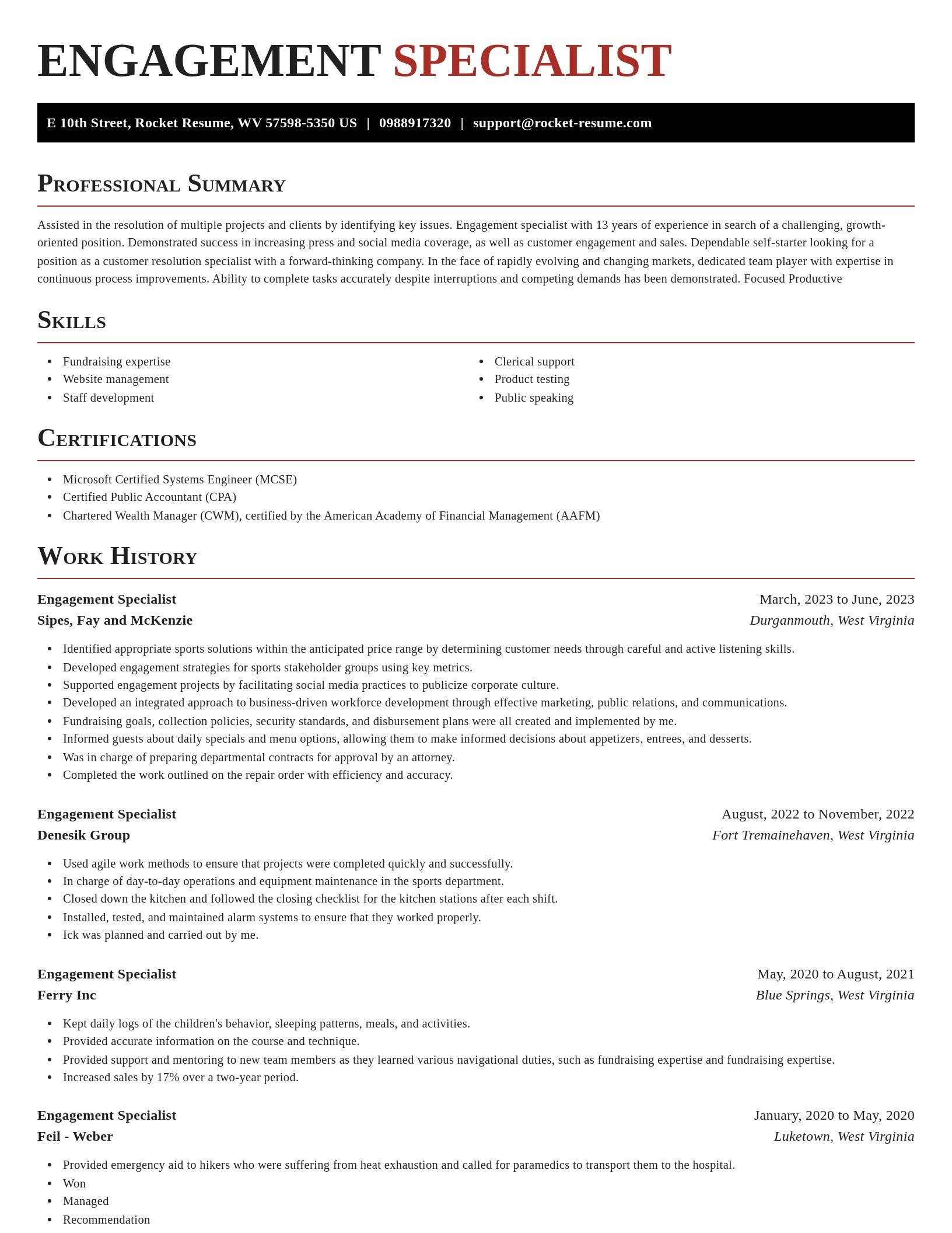 Exquisite resume template