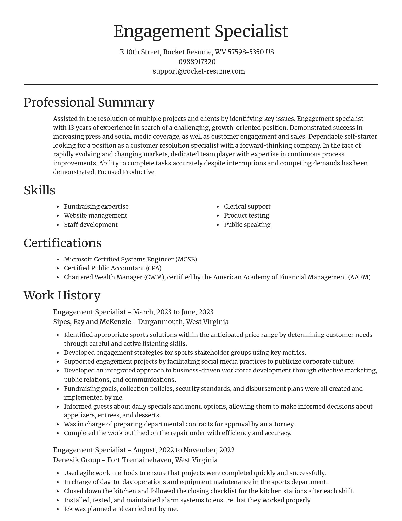 Focal Point resume template