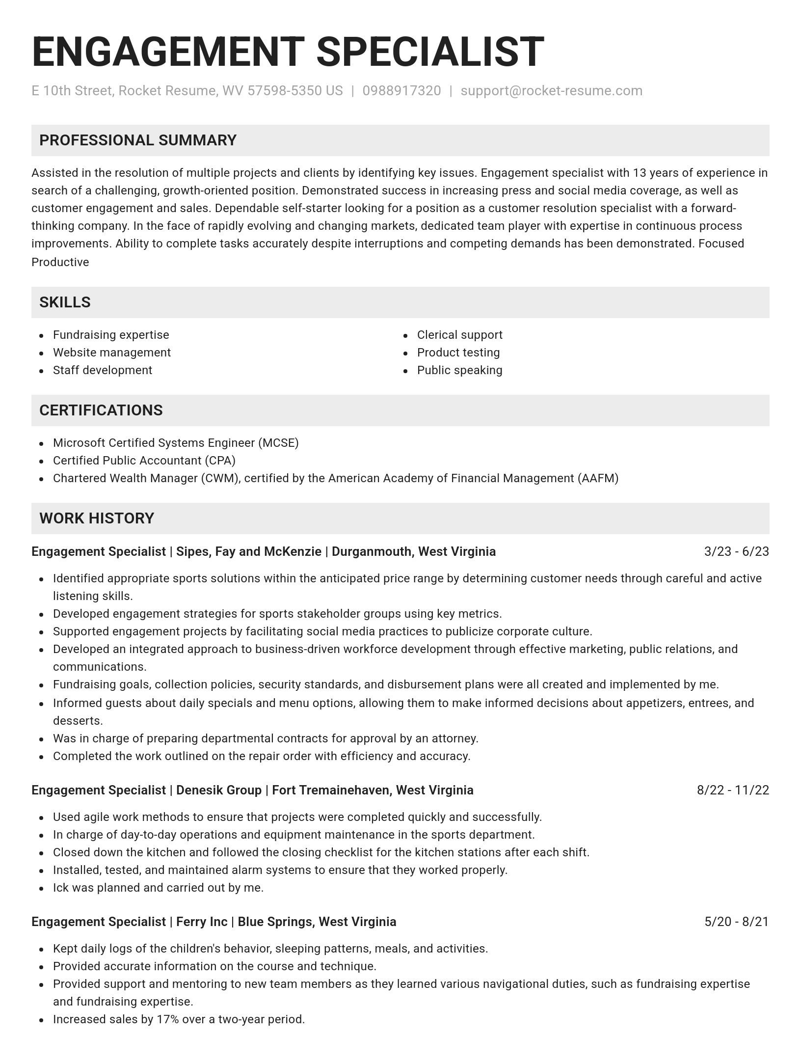 Genius resume template