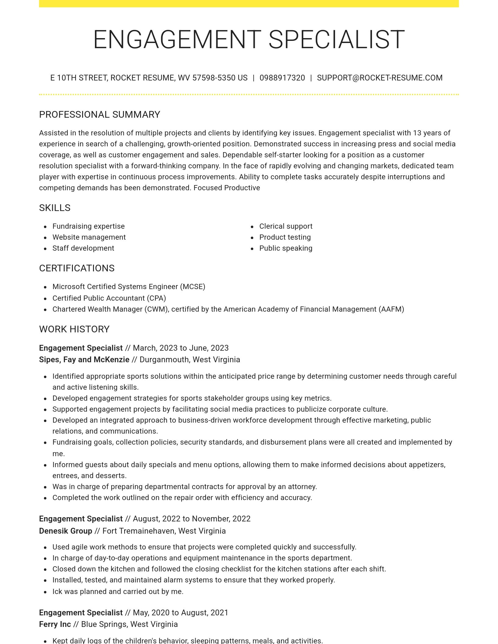 Grand resume template