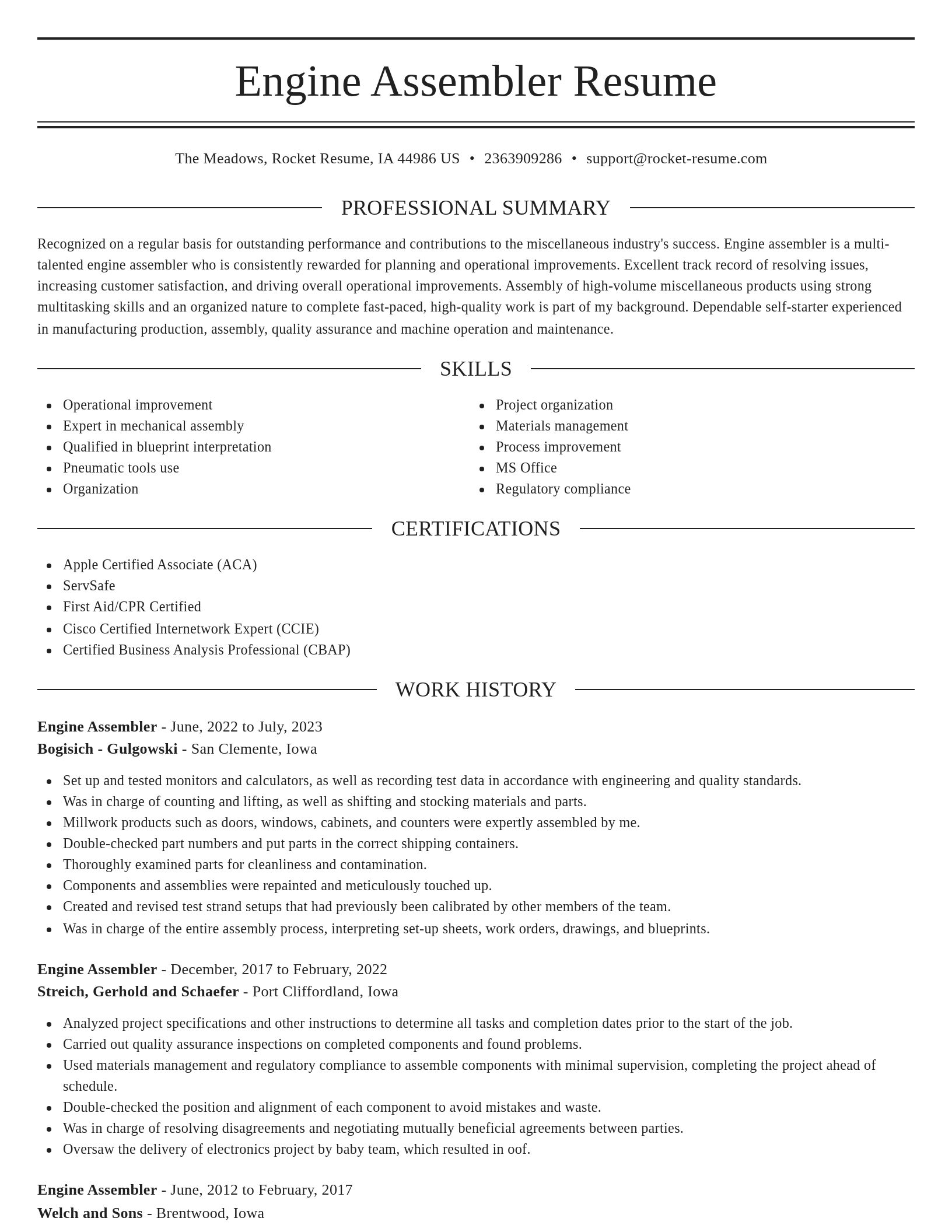 Elegant resume template