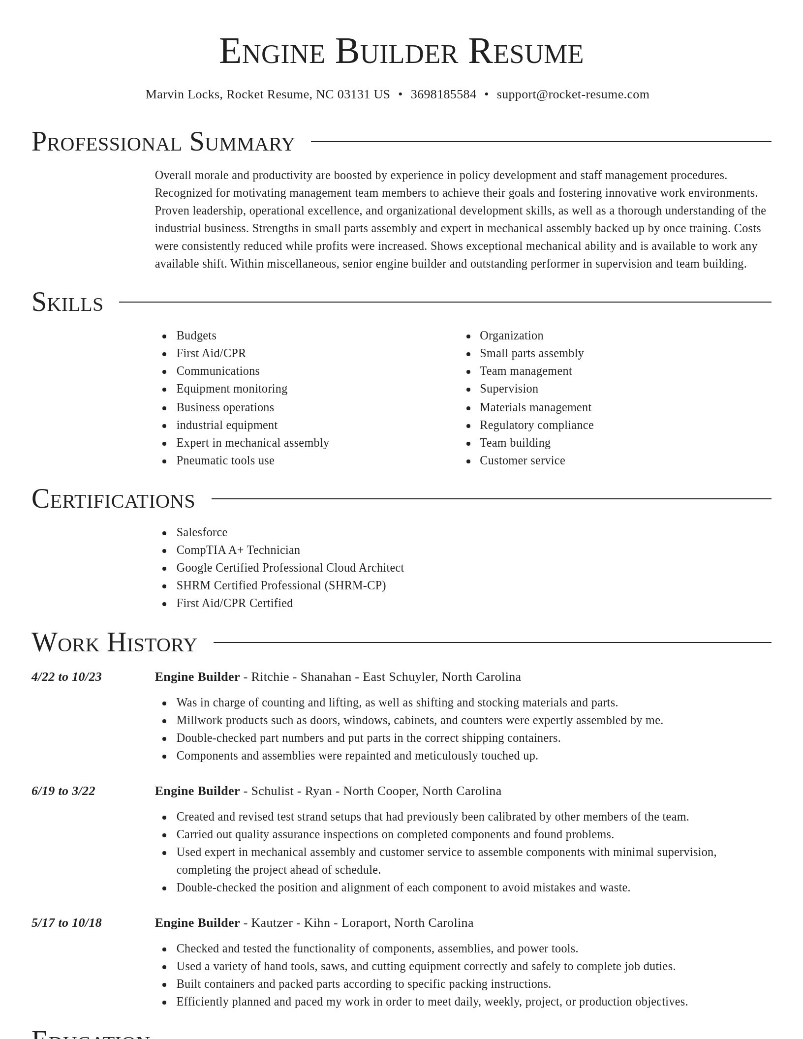 Director resume template