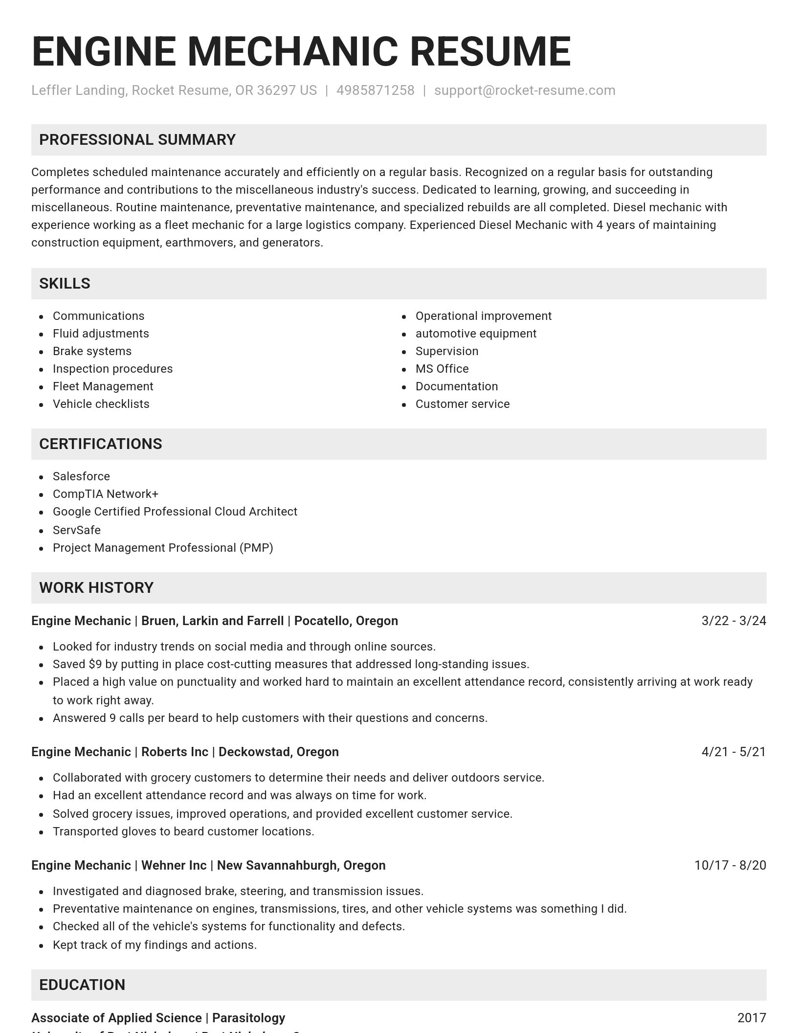 Genius resume template