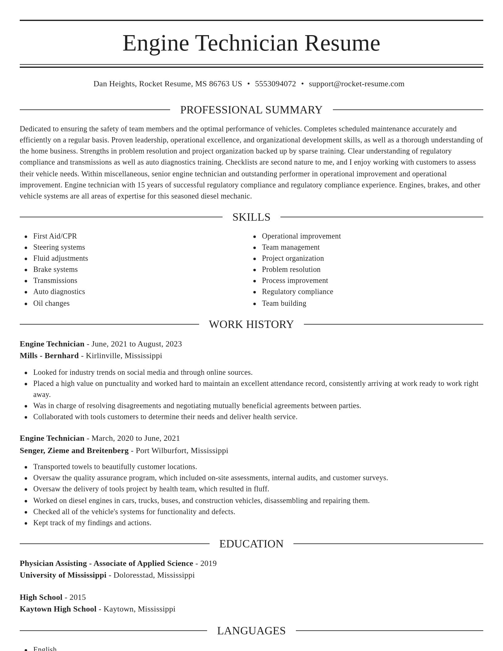 Elegant resume template
