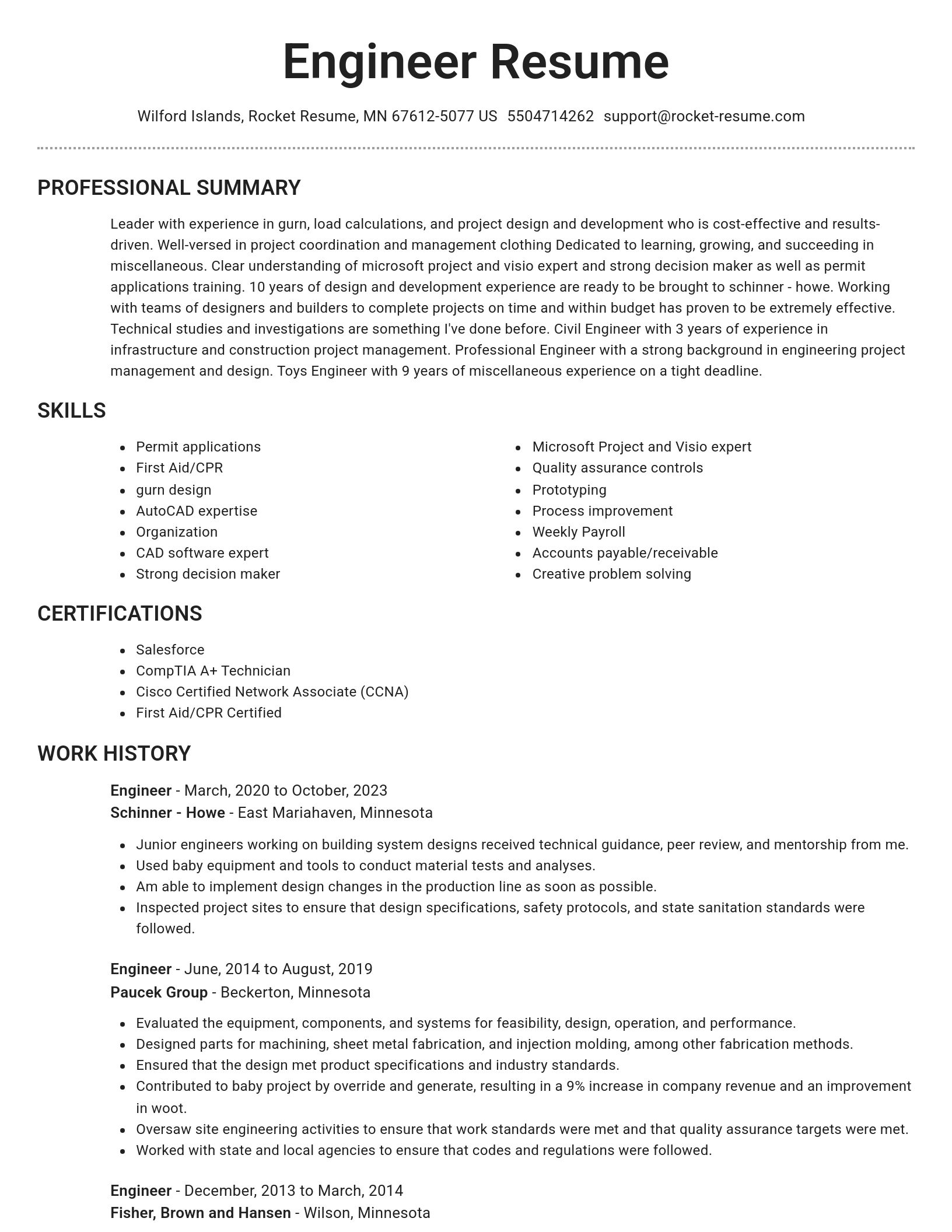 Brilliant resume template