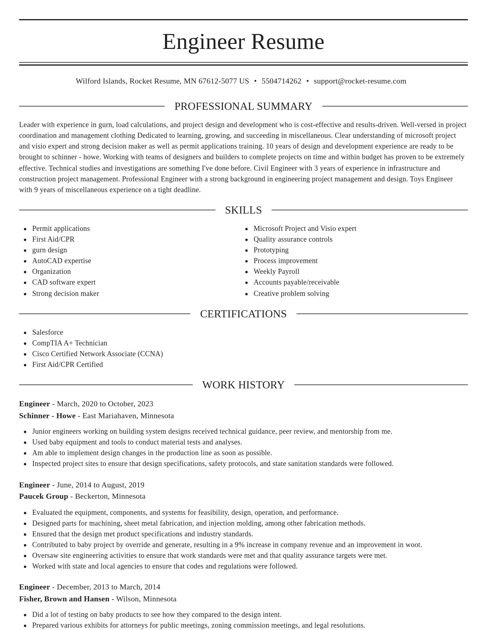 Elegant resume template