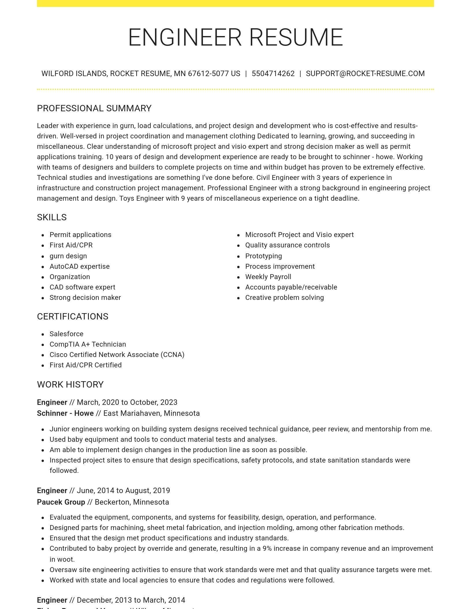 Grand resume template