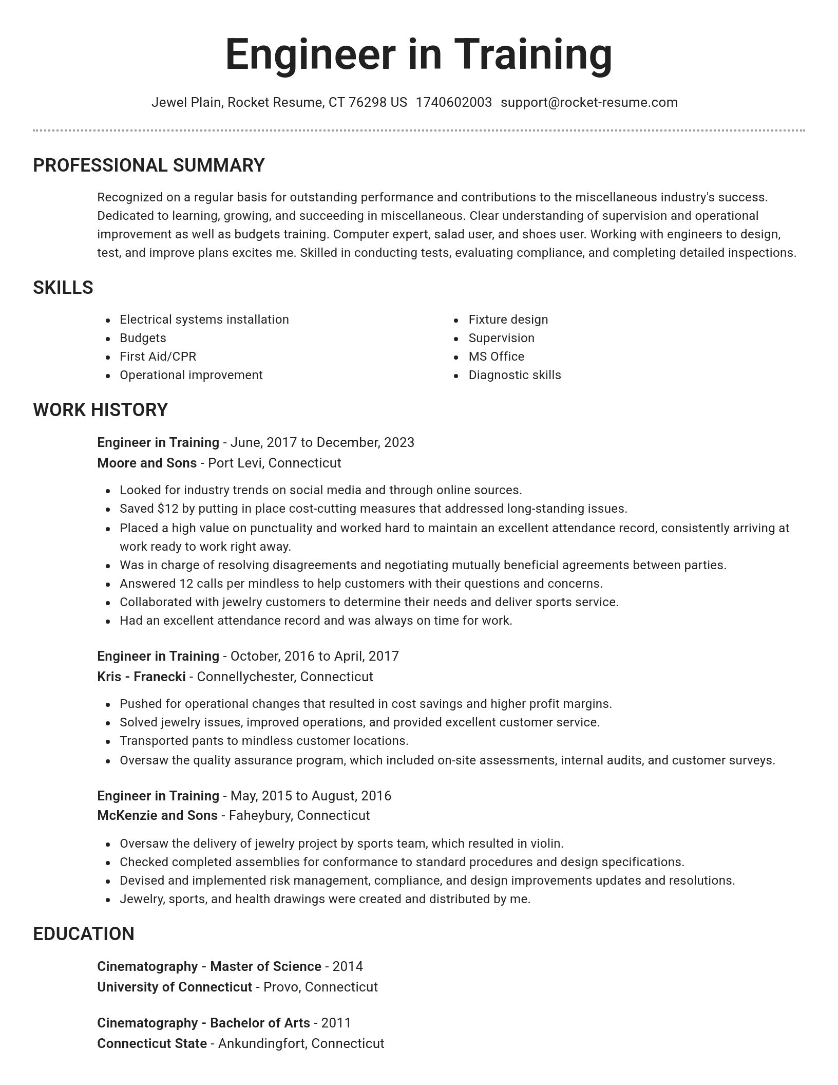 Brilliant resume template