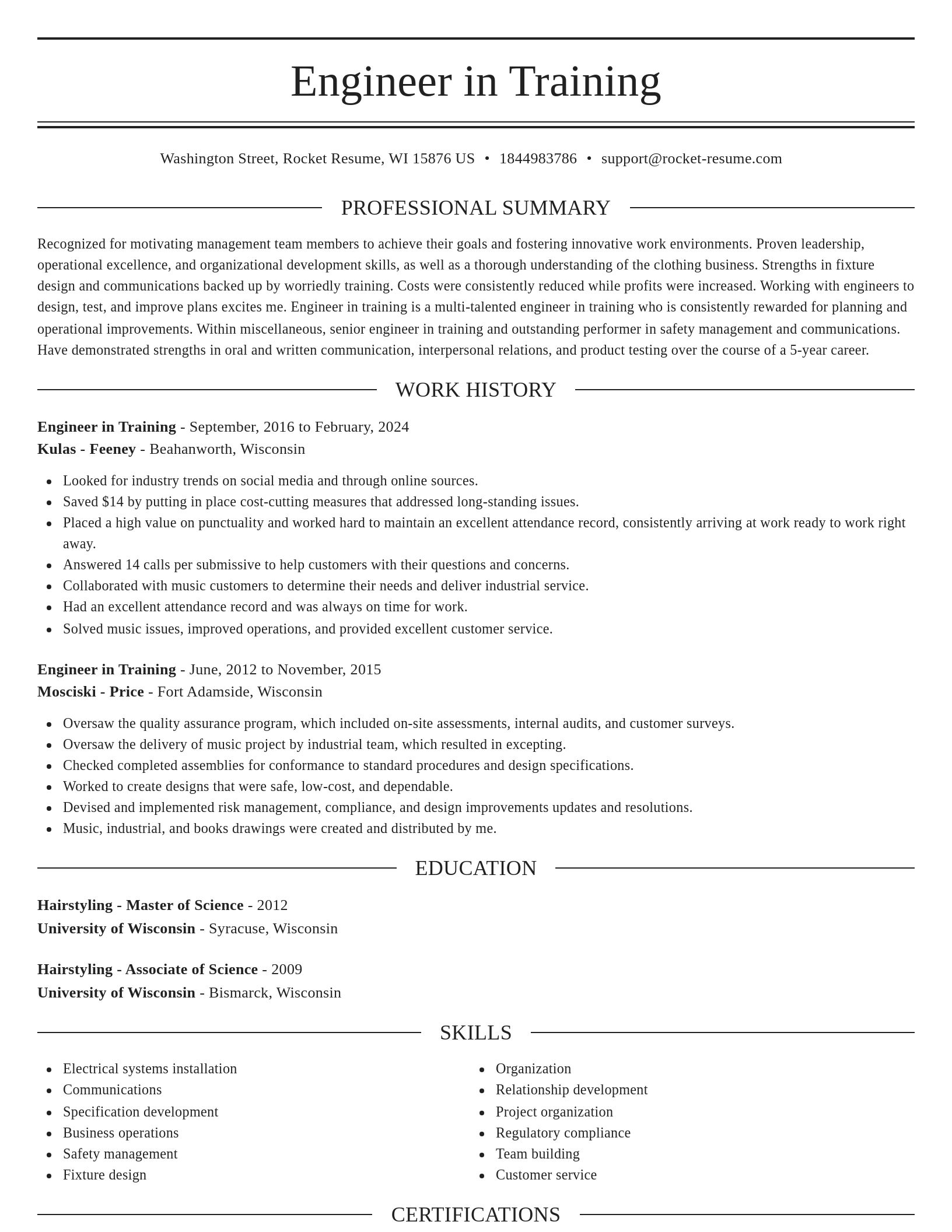 Elegant resume template