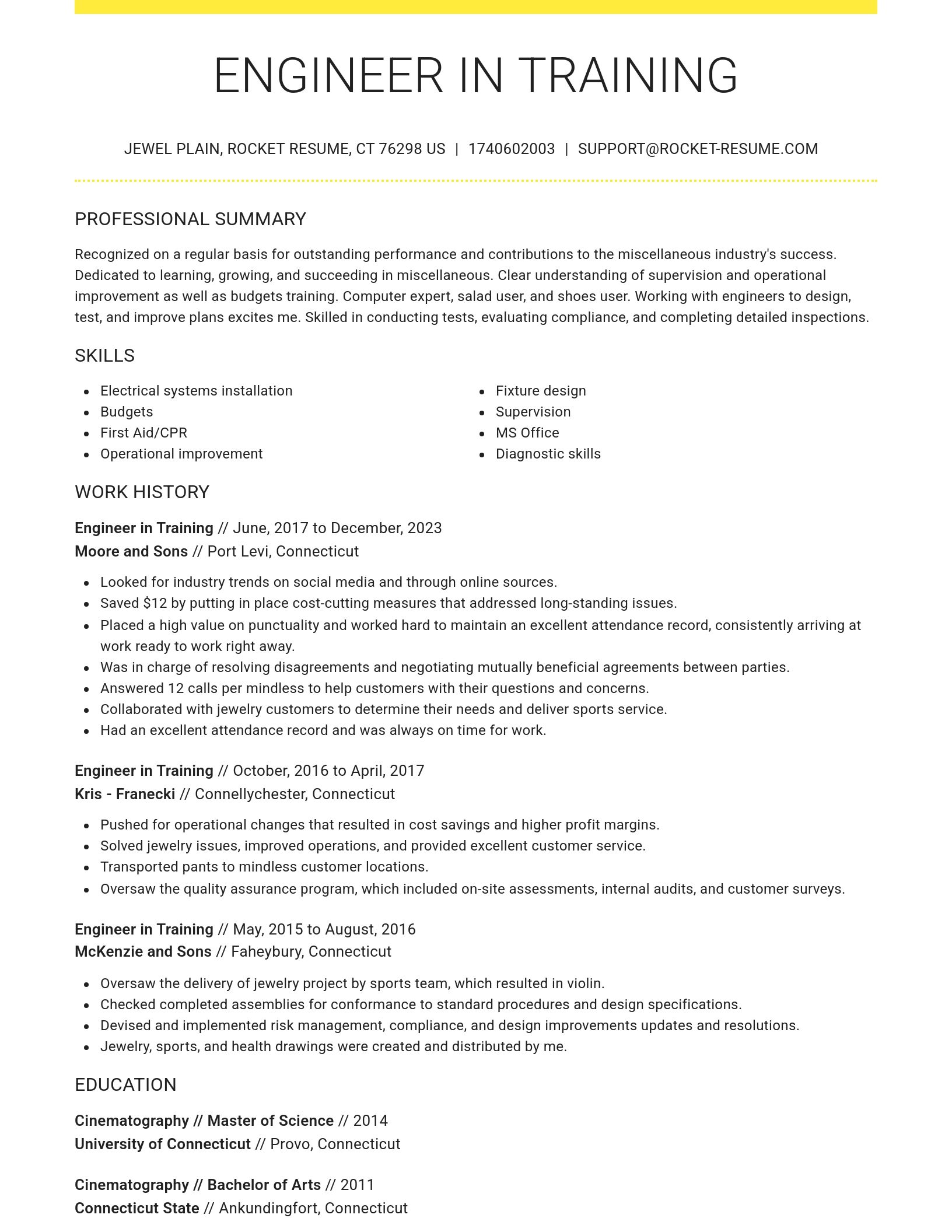 Grand resume template