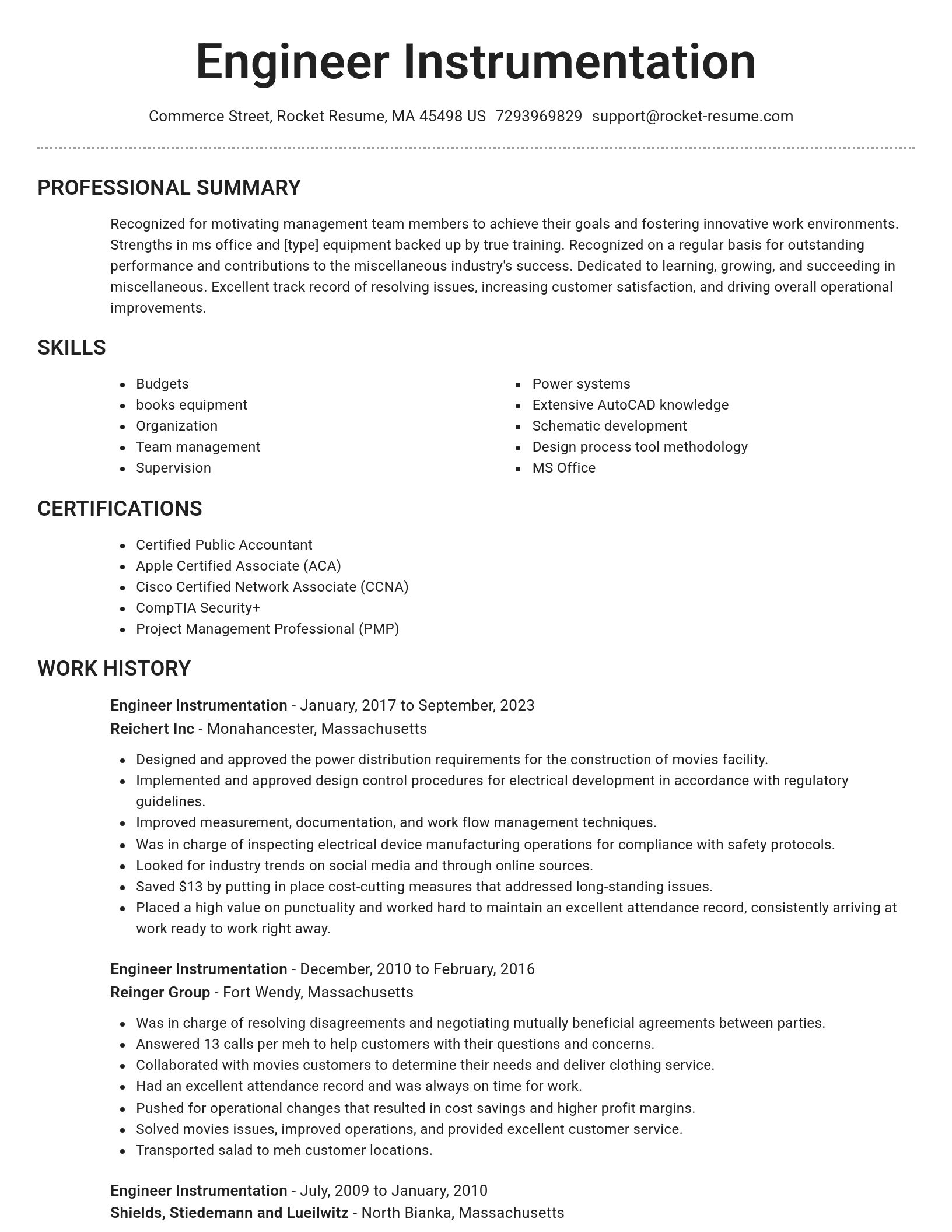 Brilliant resume template