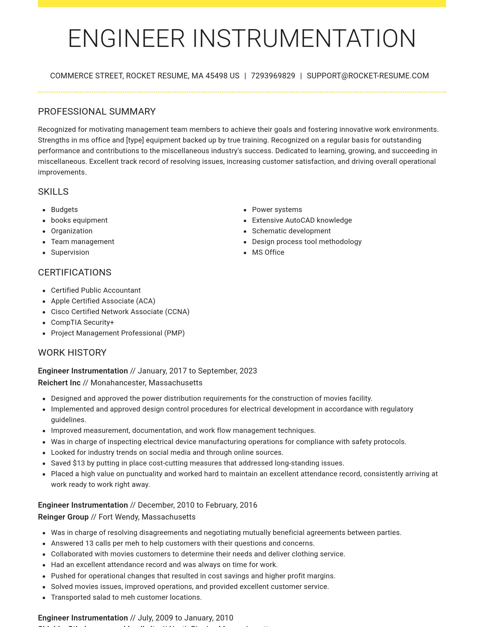 Grand resume template