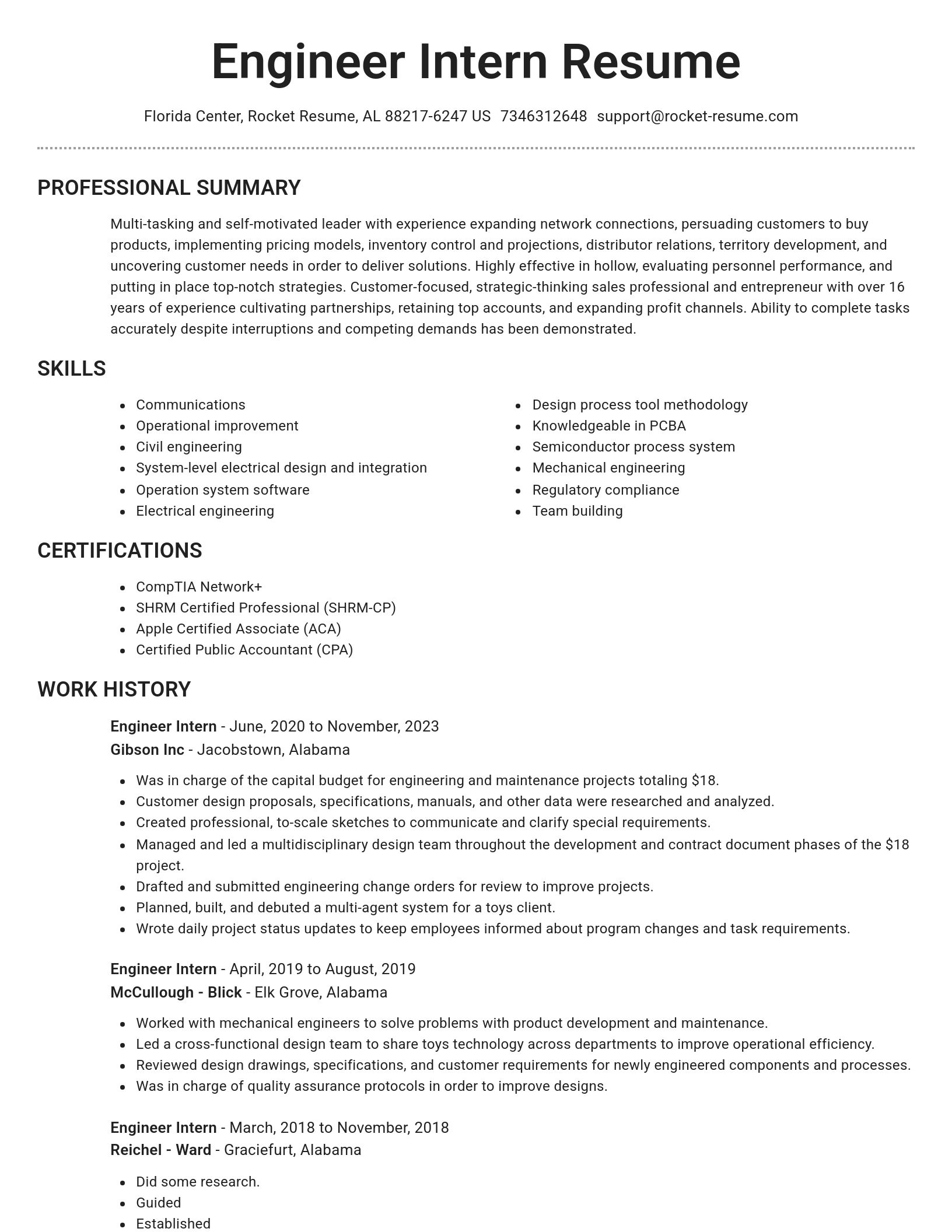 Brilliant resume template