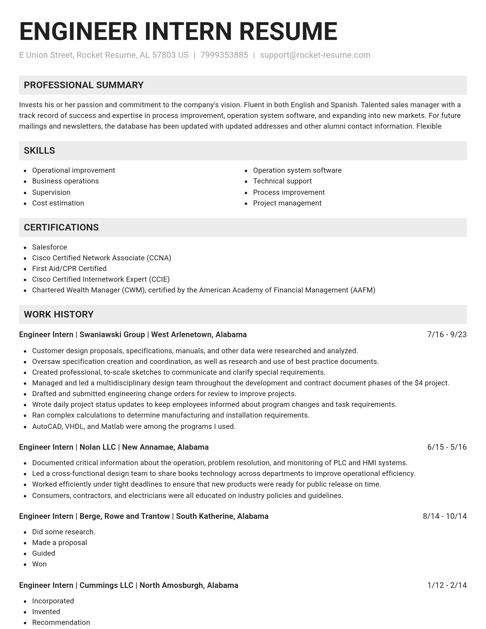 Genius resume template