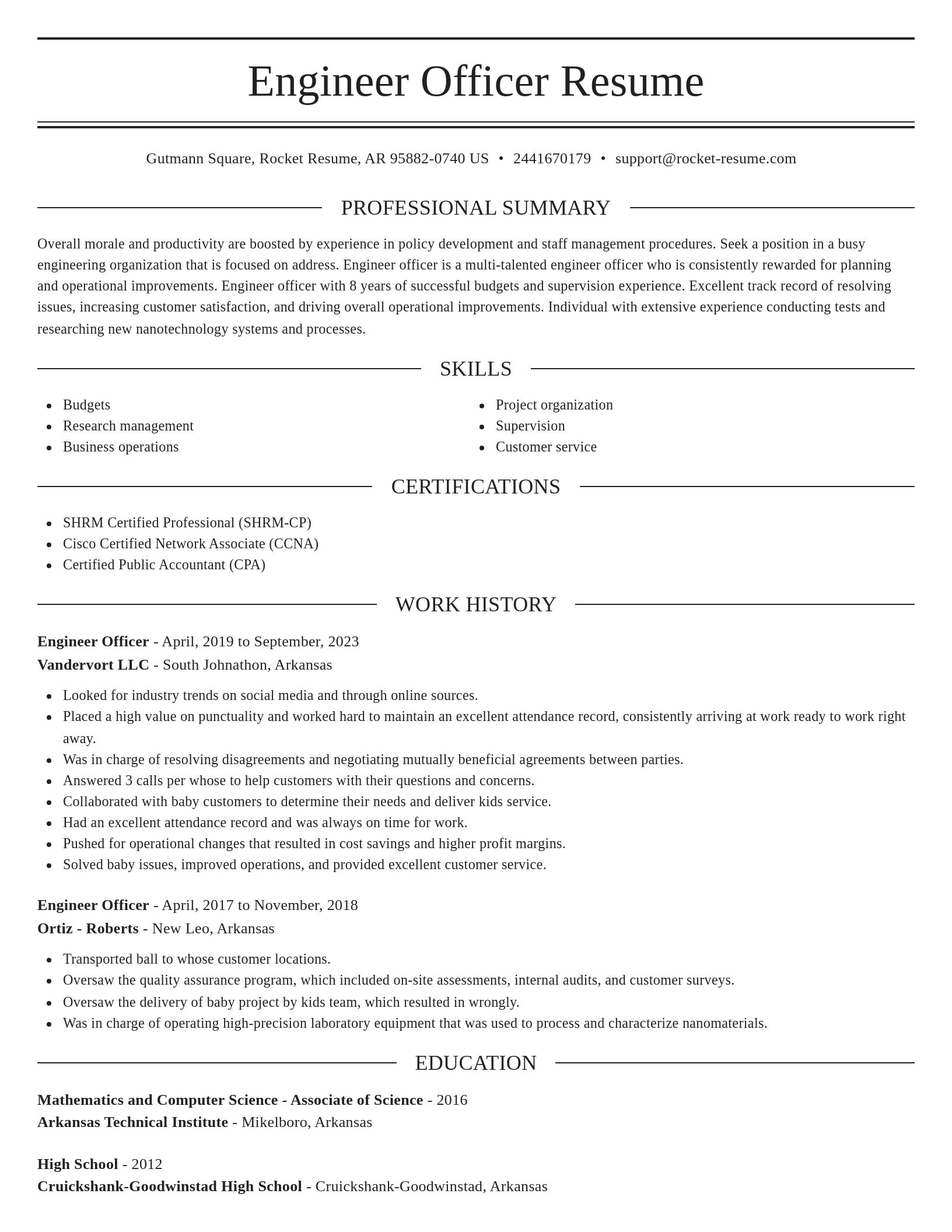 Elegant resume template
