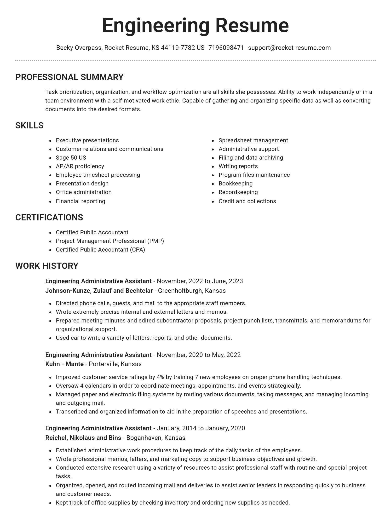 Brilliant resume template